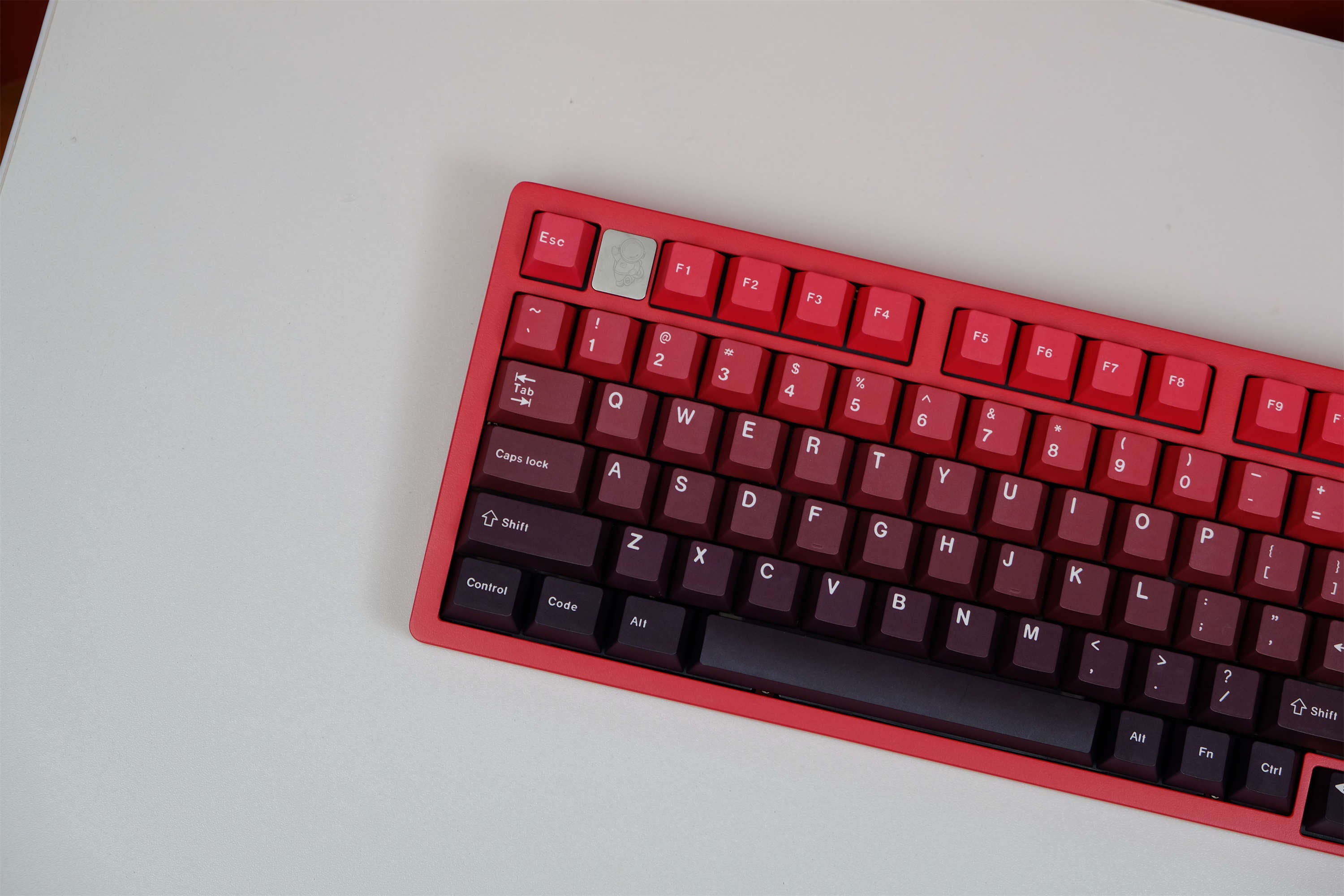 Red Black gradient keycaps