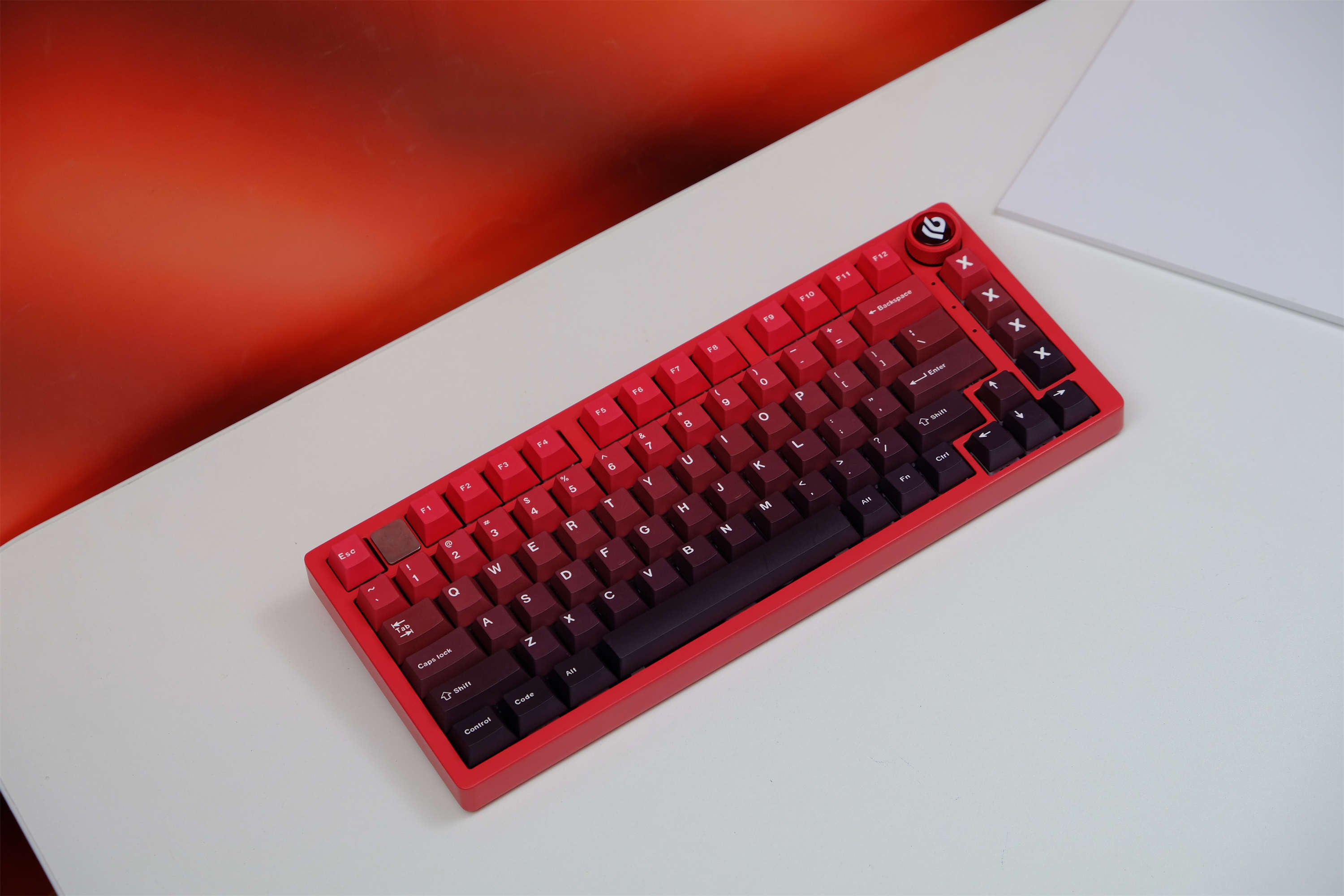 Red Black gradient keycaps