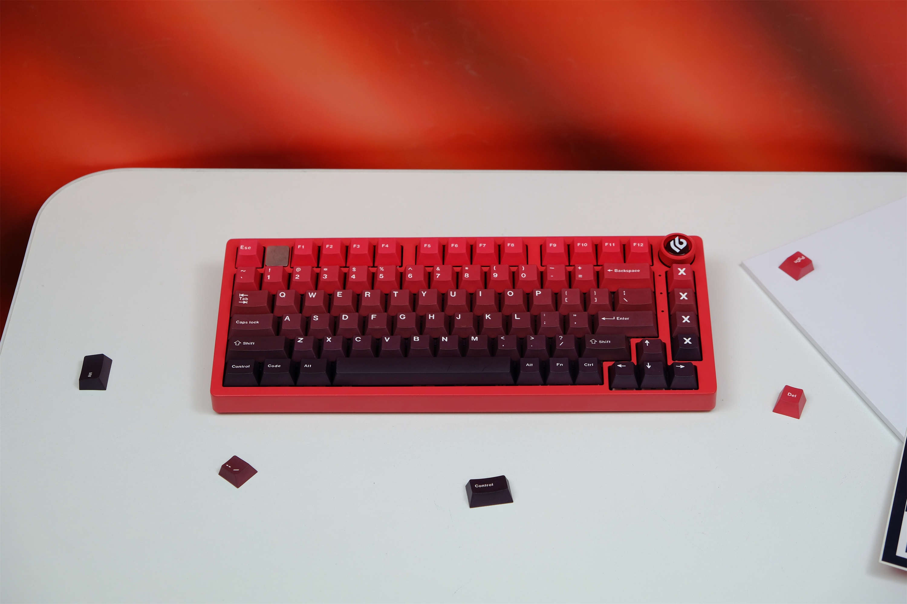 Red Black gradient keycaps