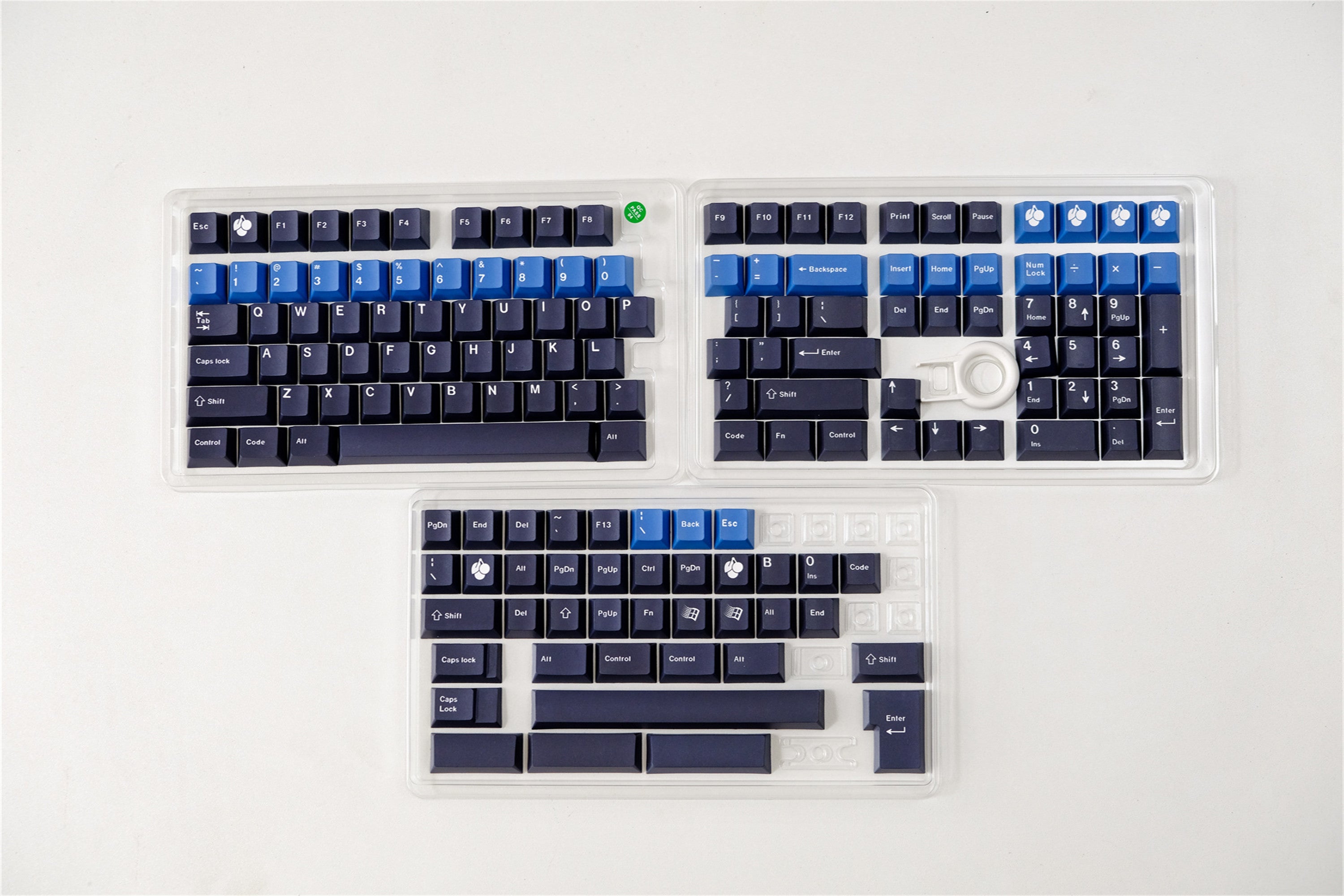 Blue Alert Black Keycaps
