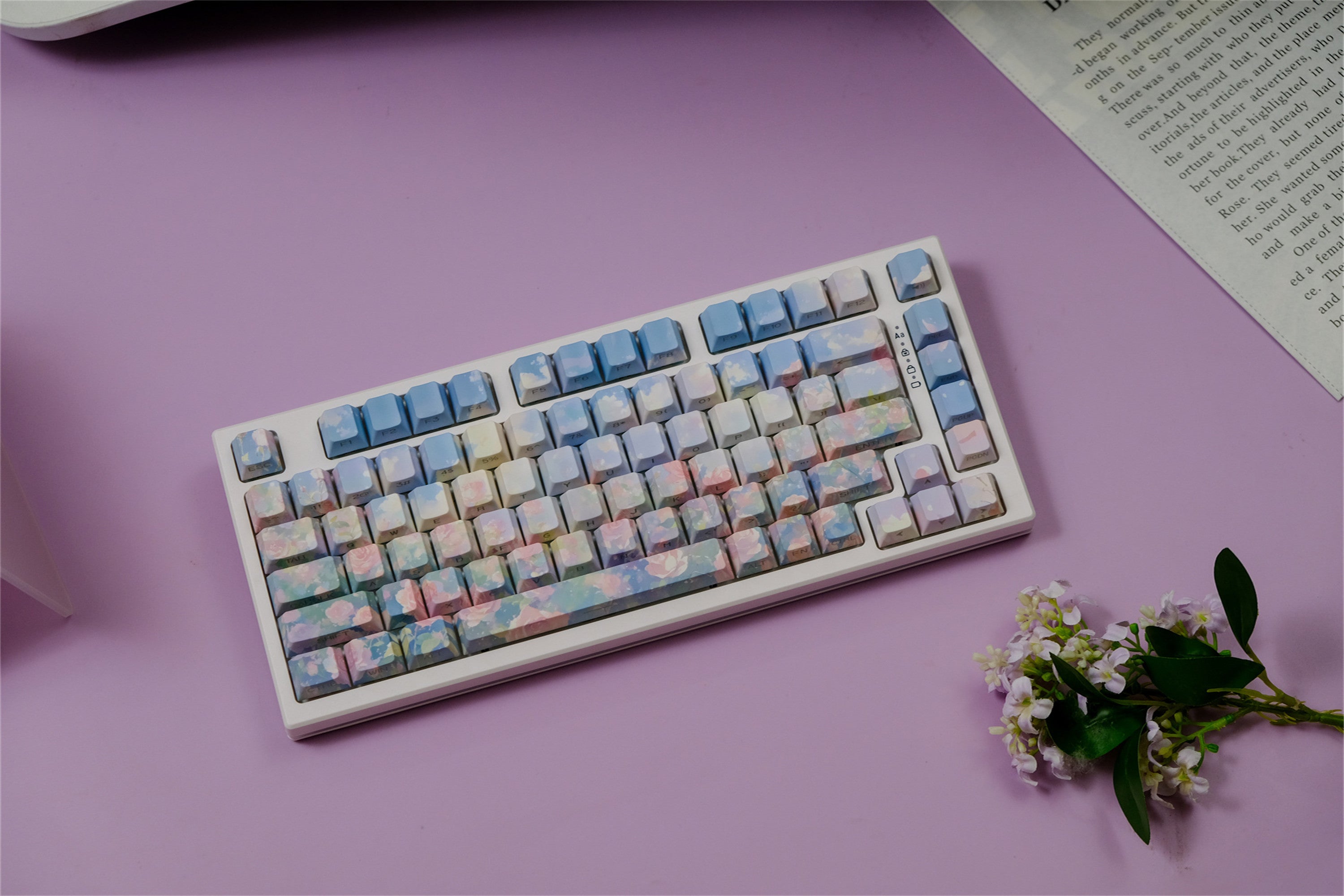 Rose Garden Side Backlight Keycaps
