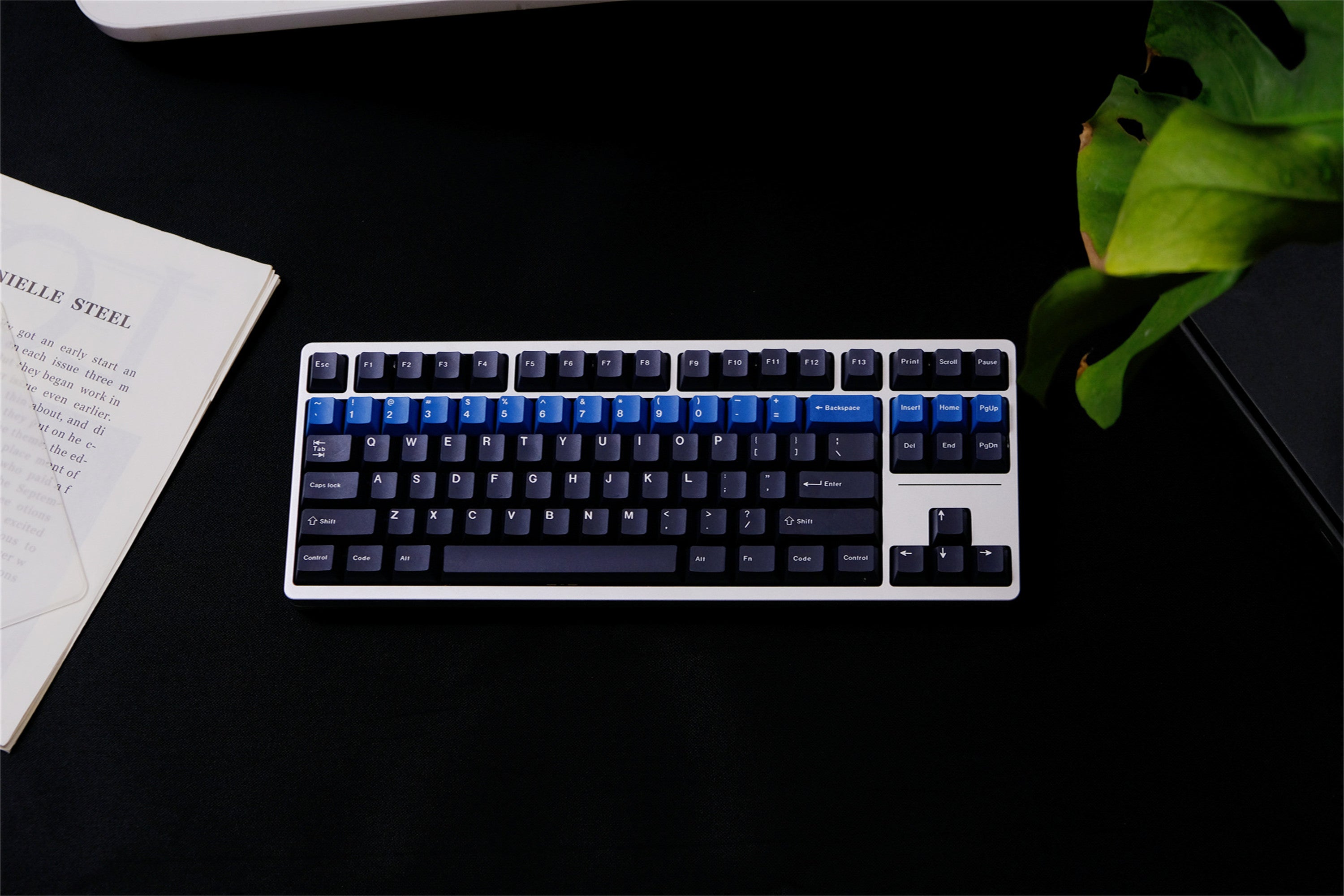 Blue Alert Black Keycaps