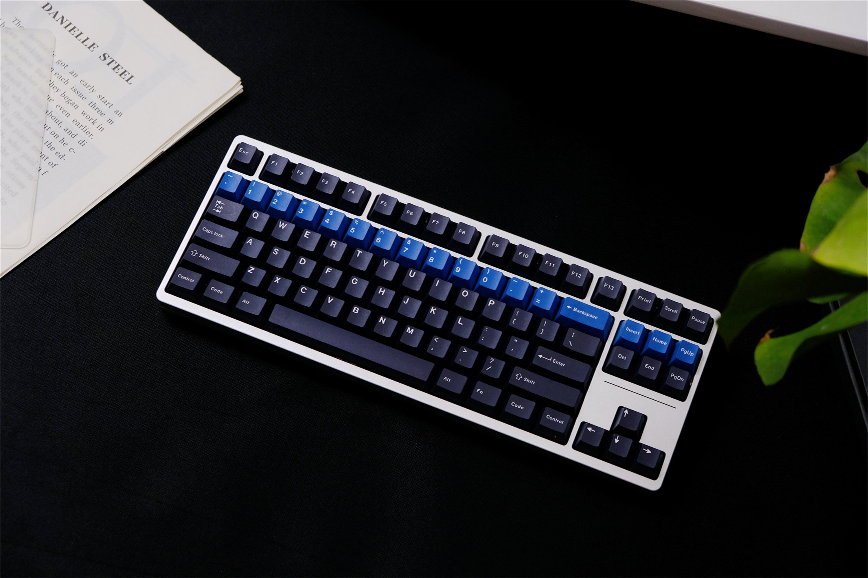 Blue Alert Black Keycaps