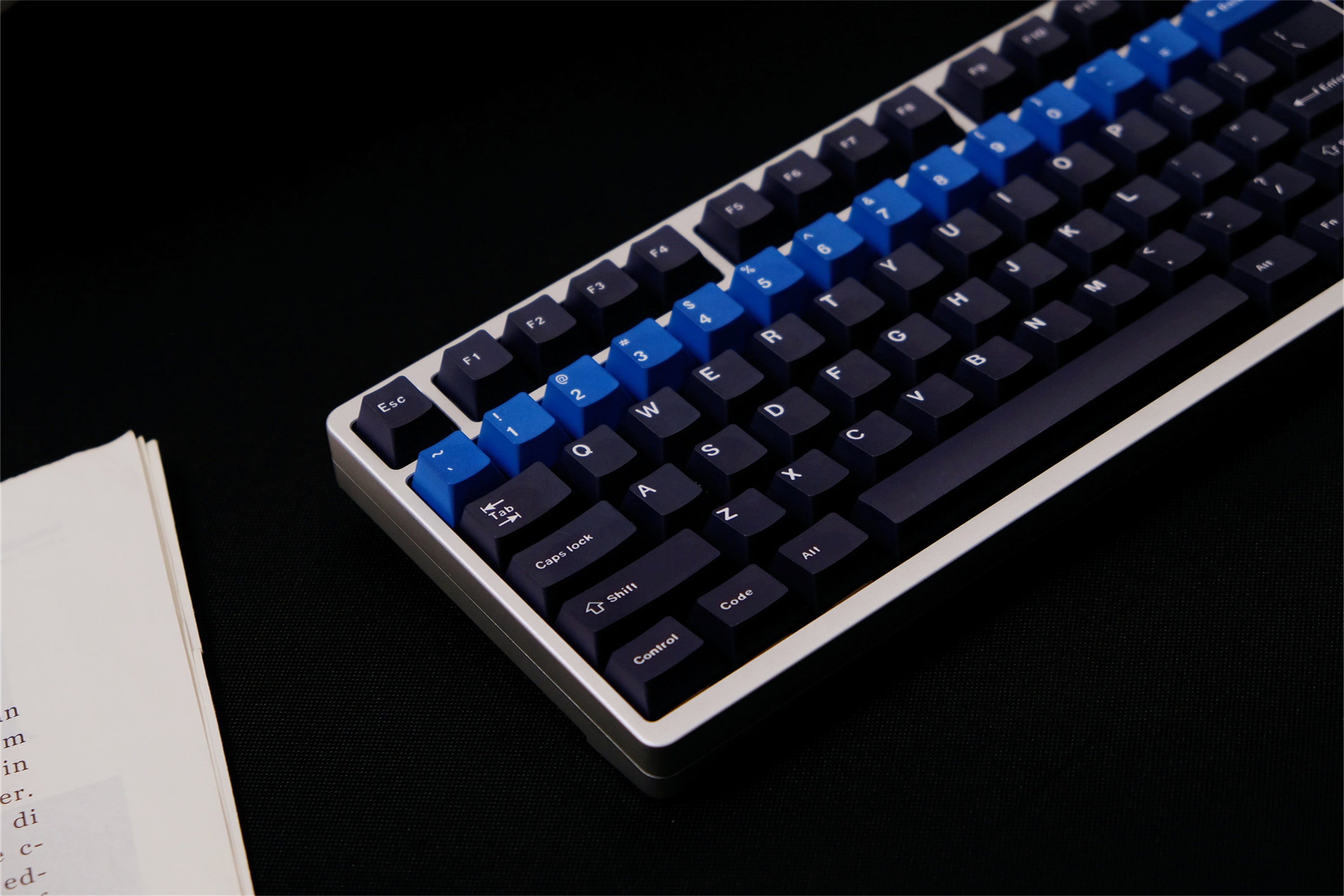 Blue Alert Black Keycaps