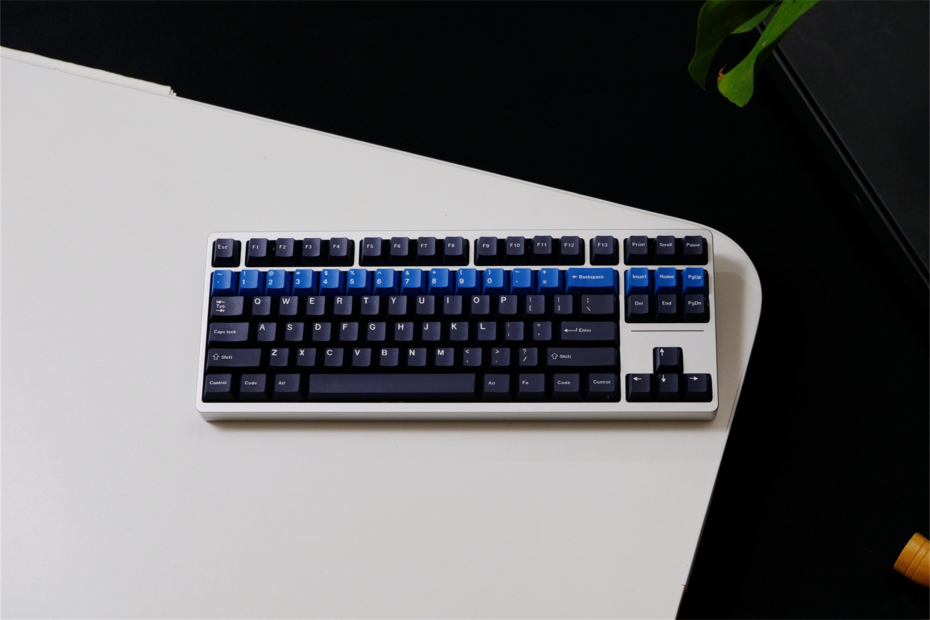 Blue Alert Black Keycaps
