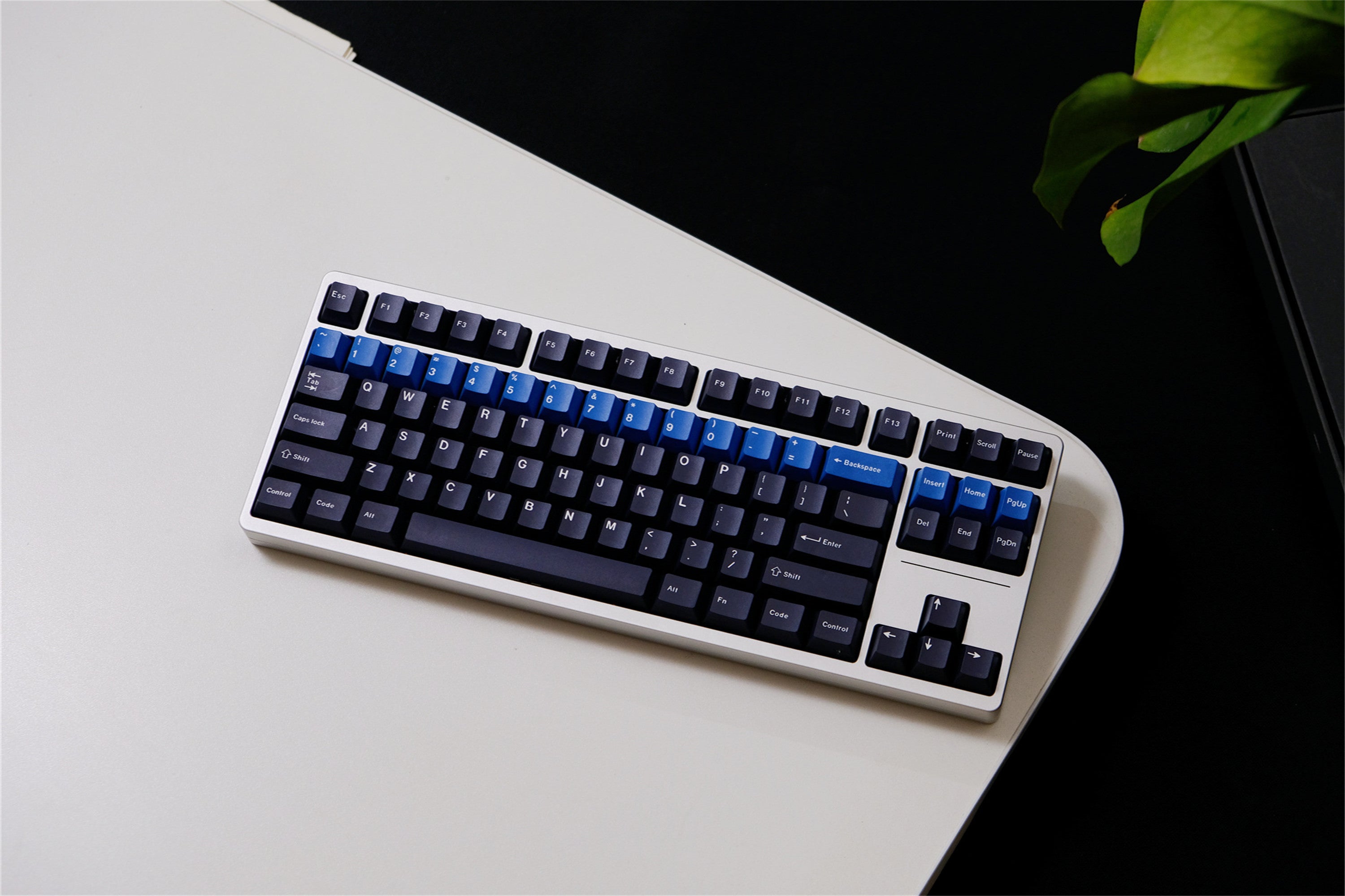 Blue Alert Black Keycaps