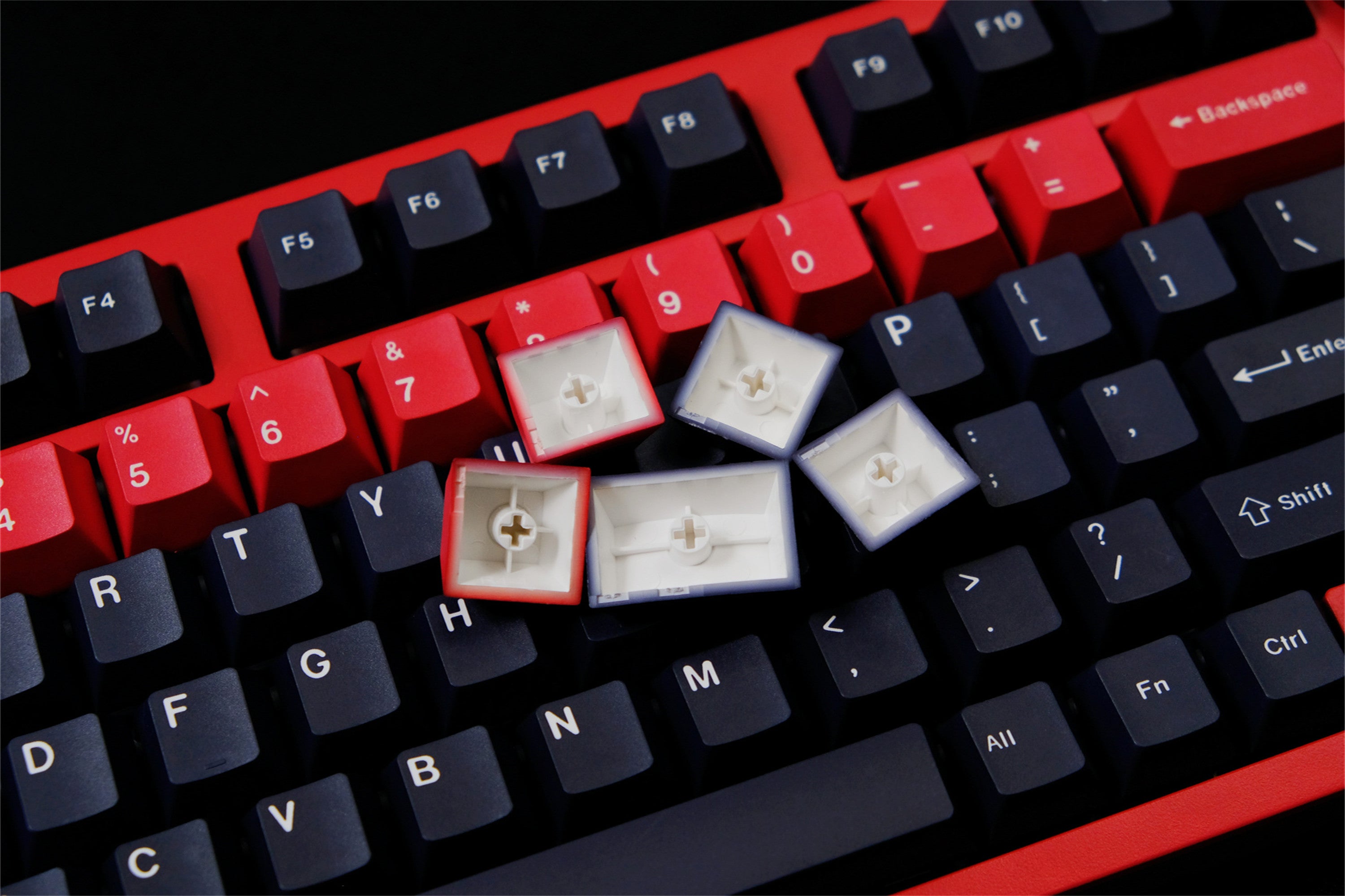 Red Alert Black Keycaps