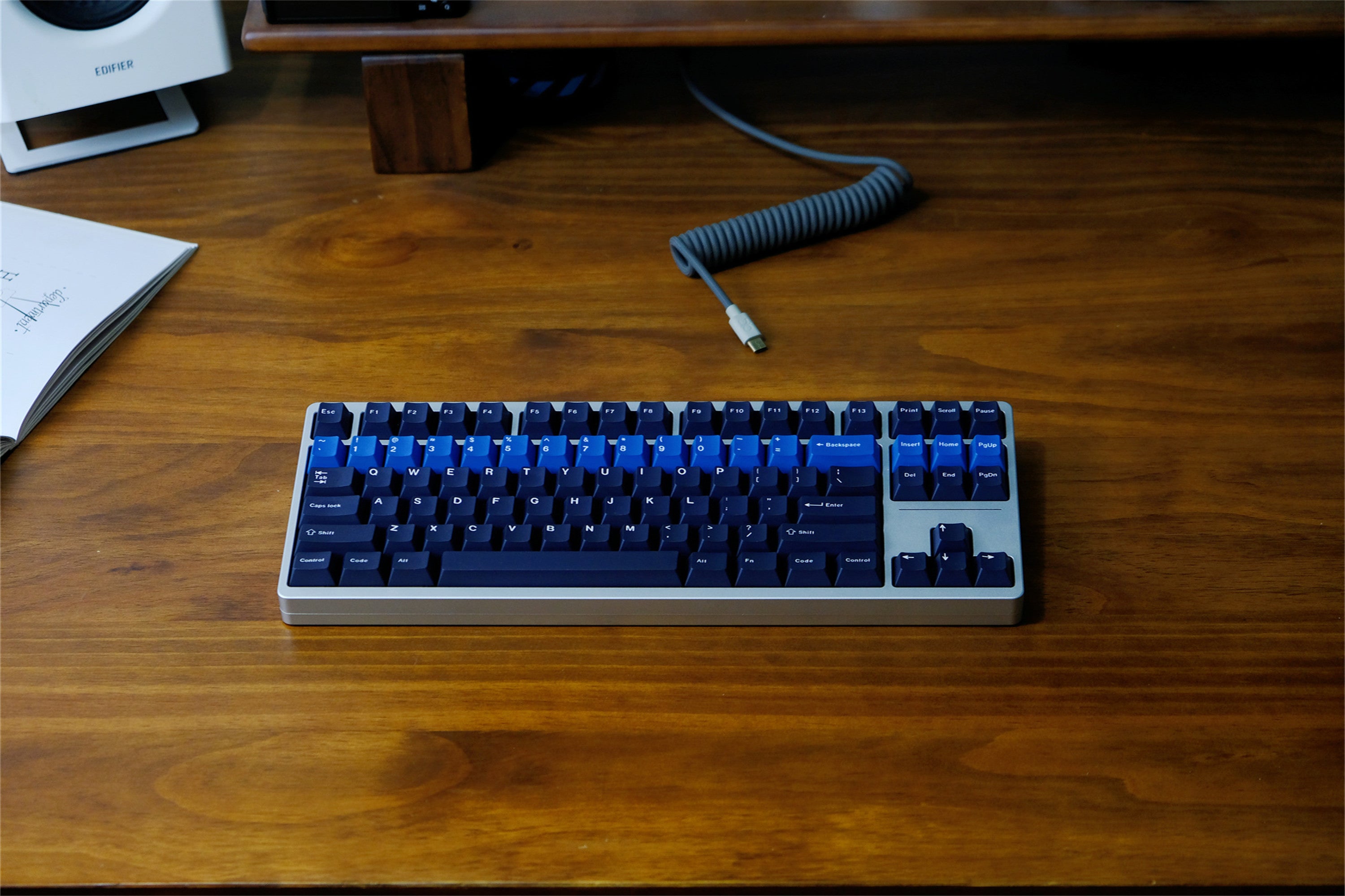 Blue Alert Black Keycaps