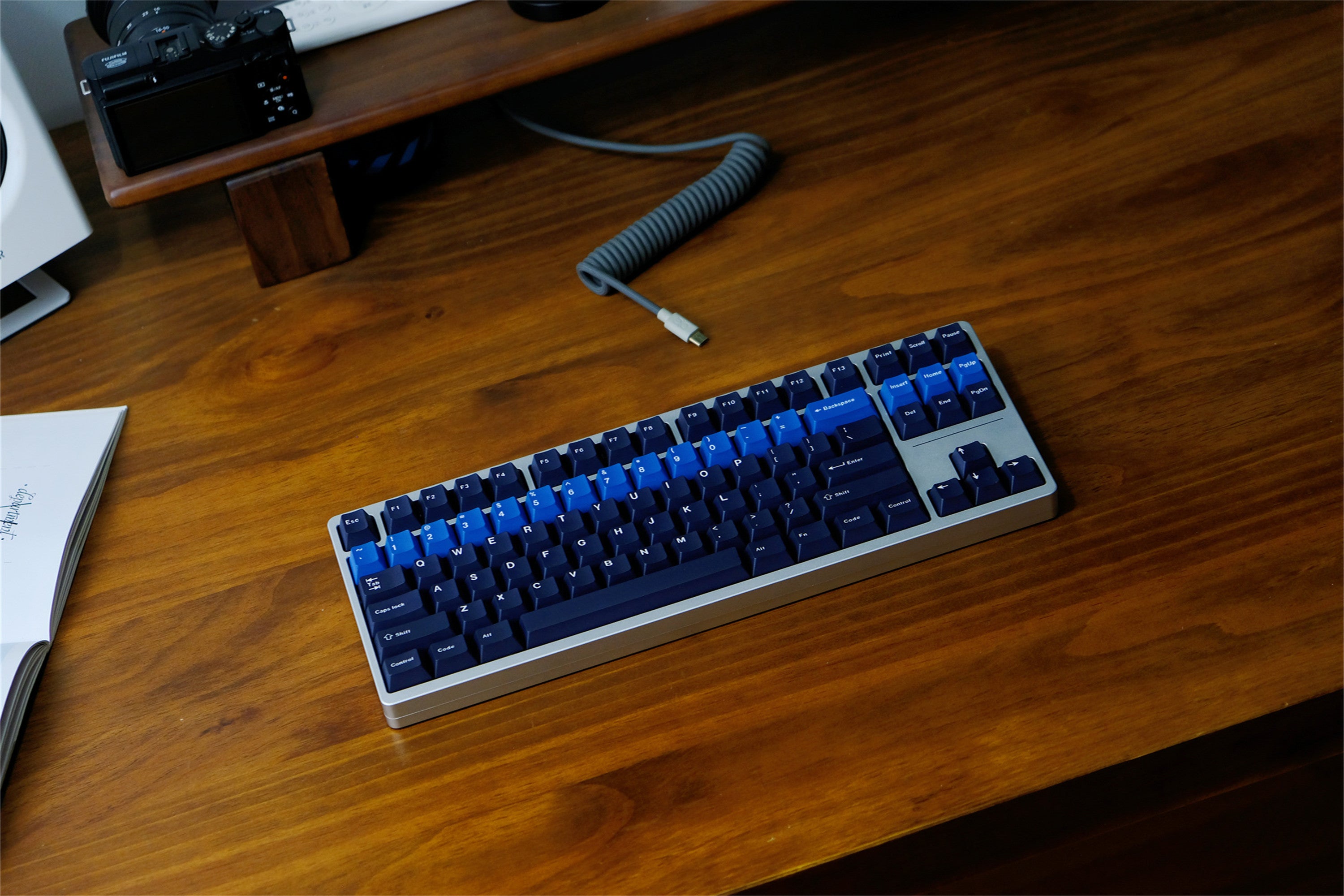Blue Alert Black Keycaps