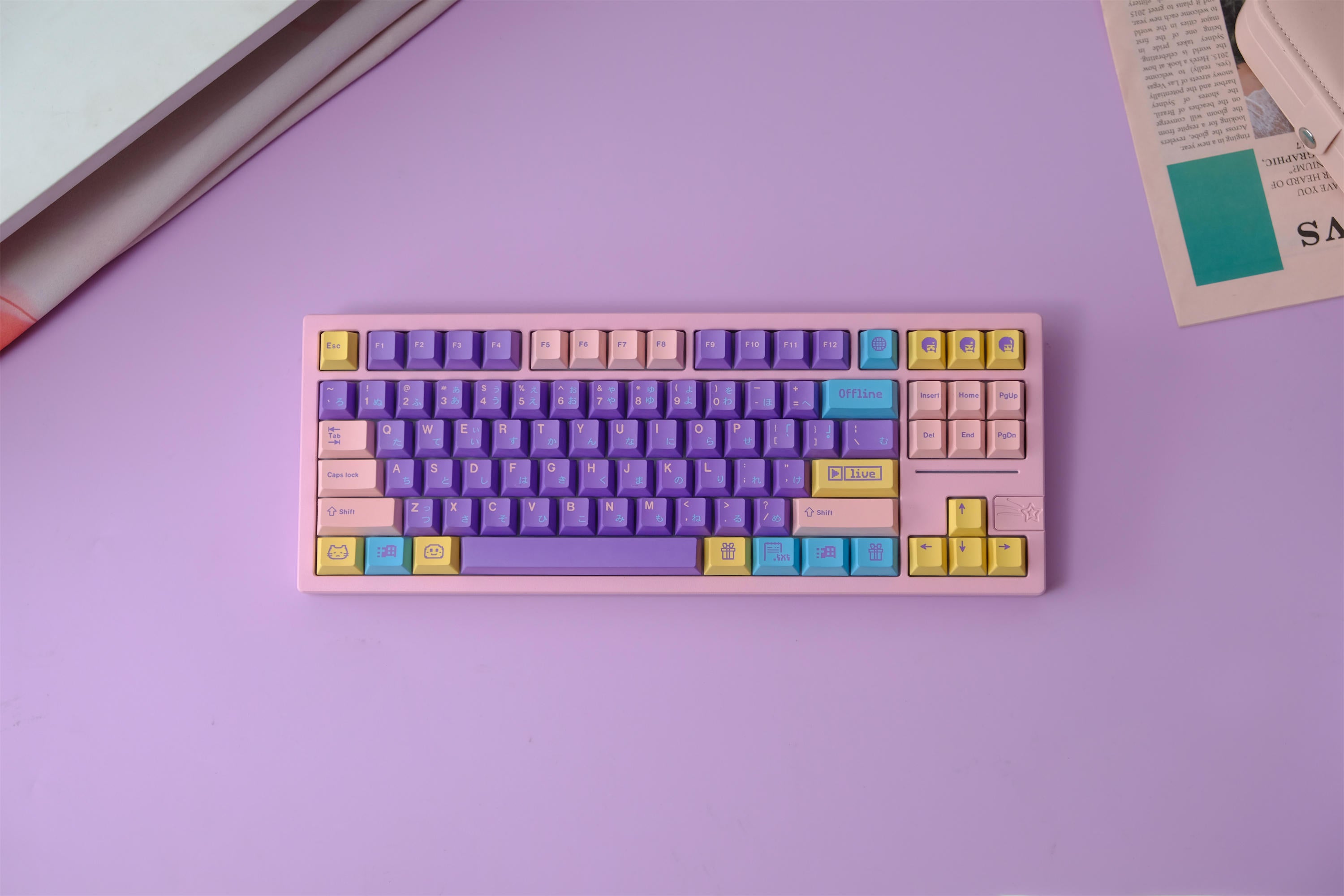 Assorted candies keycaps 151 Keys PBT Keycaps Cherry Profile DYE-SUB ...