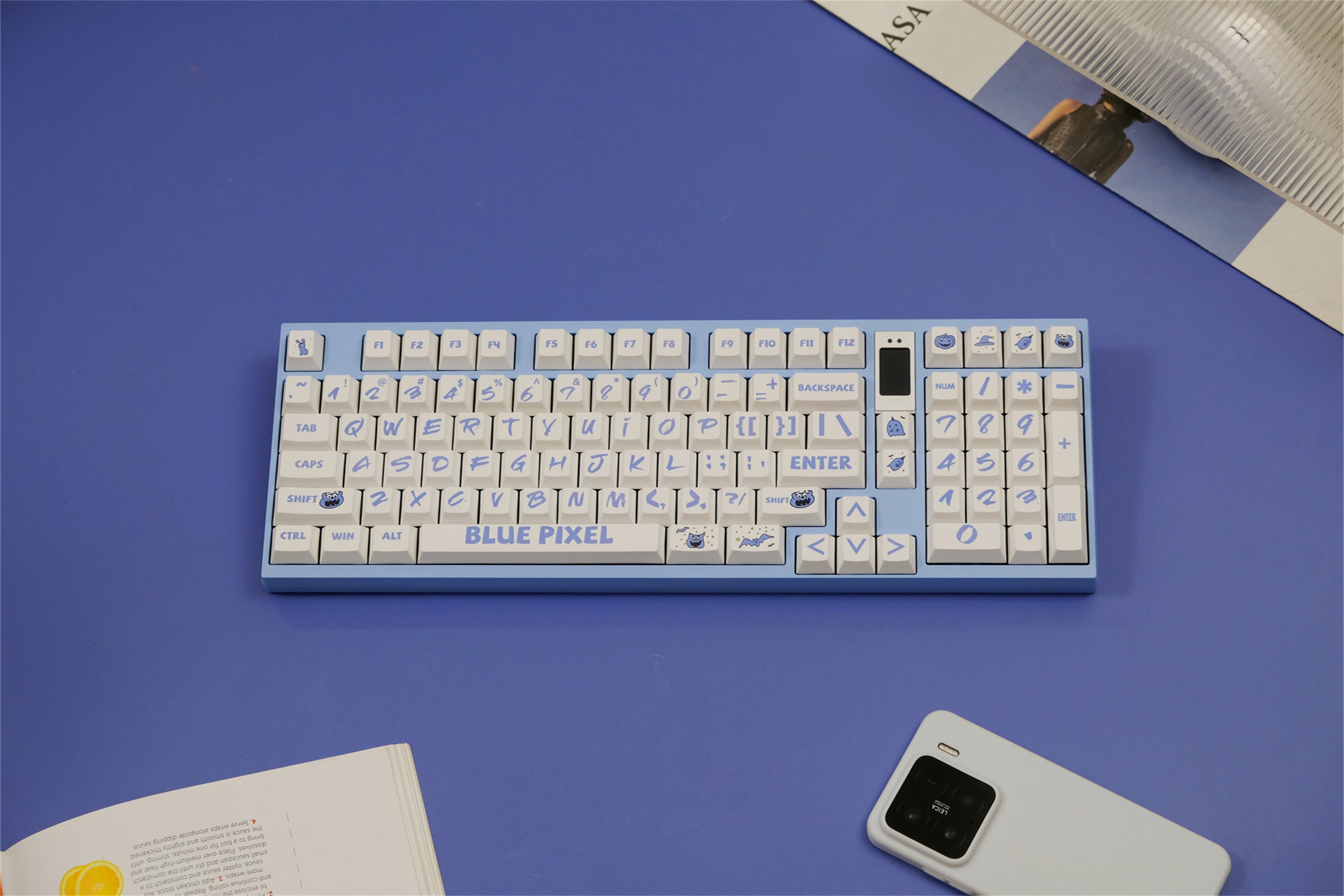 Blue Pixel Keycaps