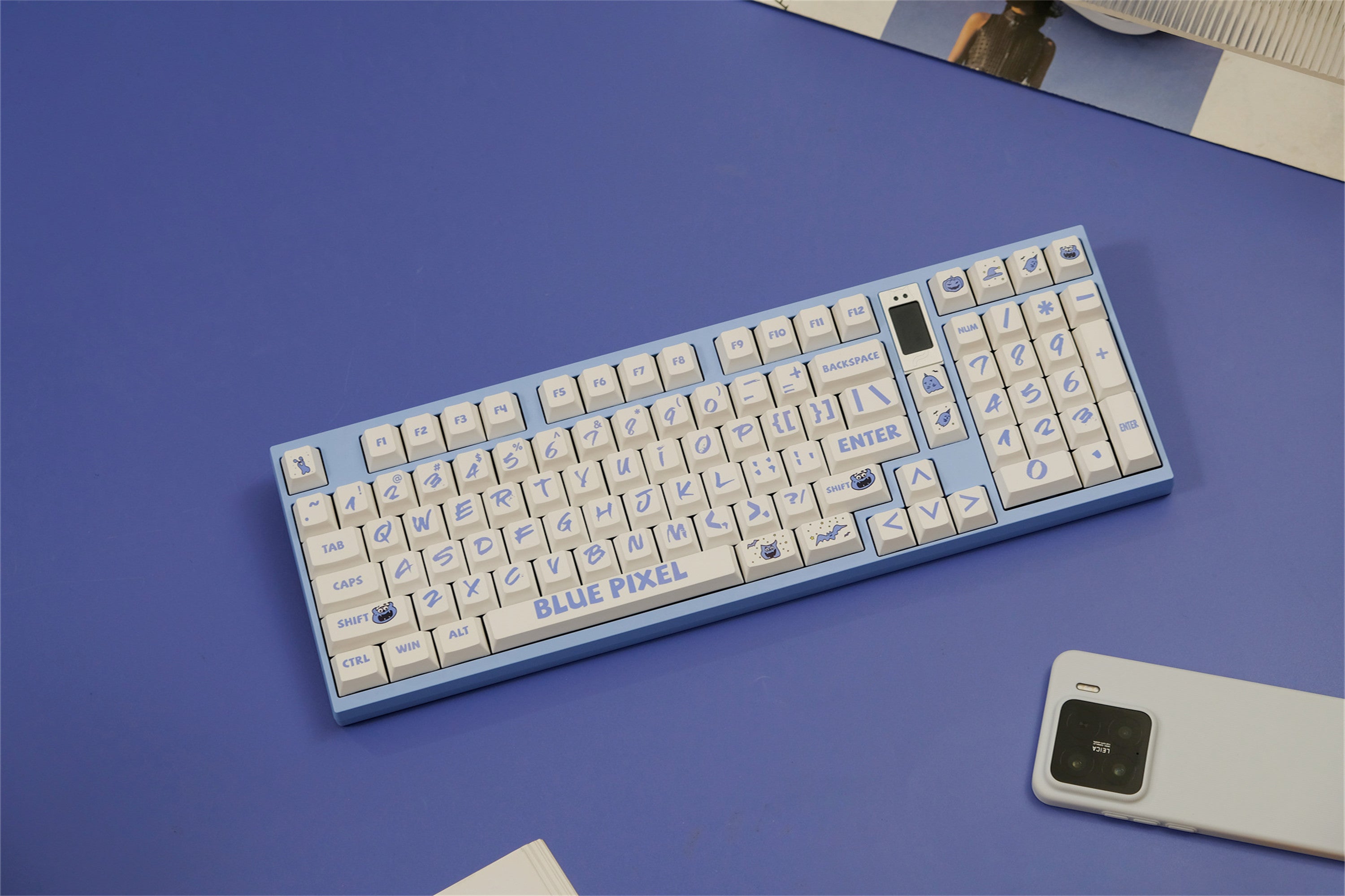 Blue Pixel Keycaps