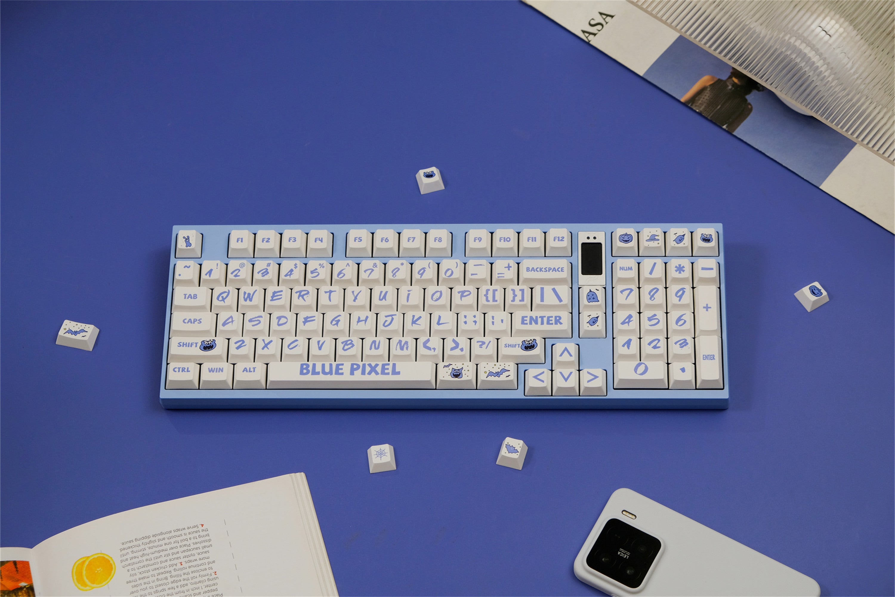 Blue Pixel Keycaps