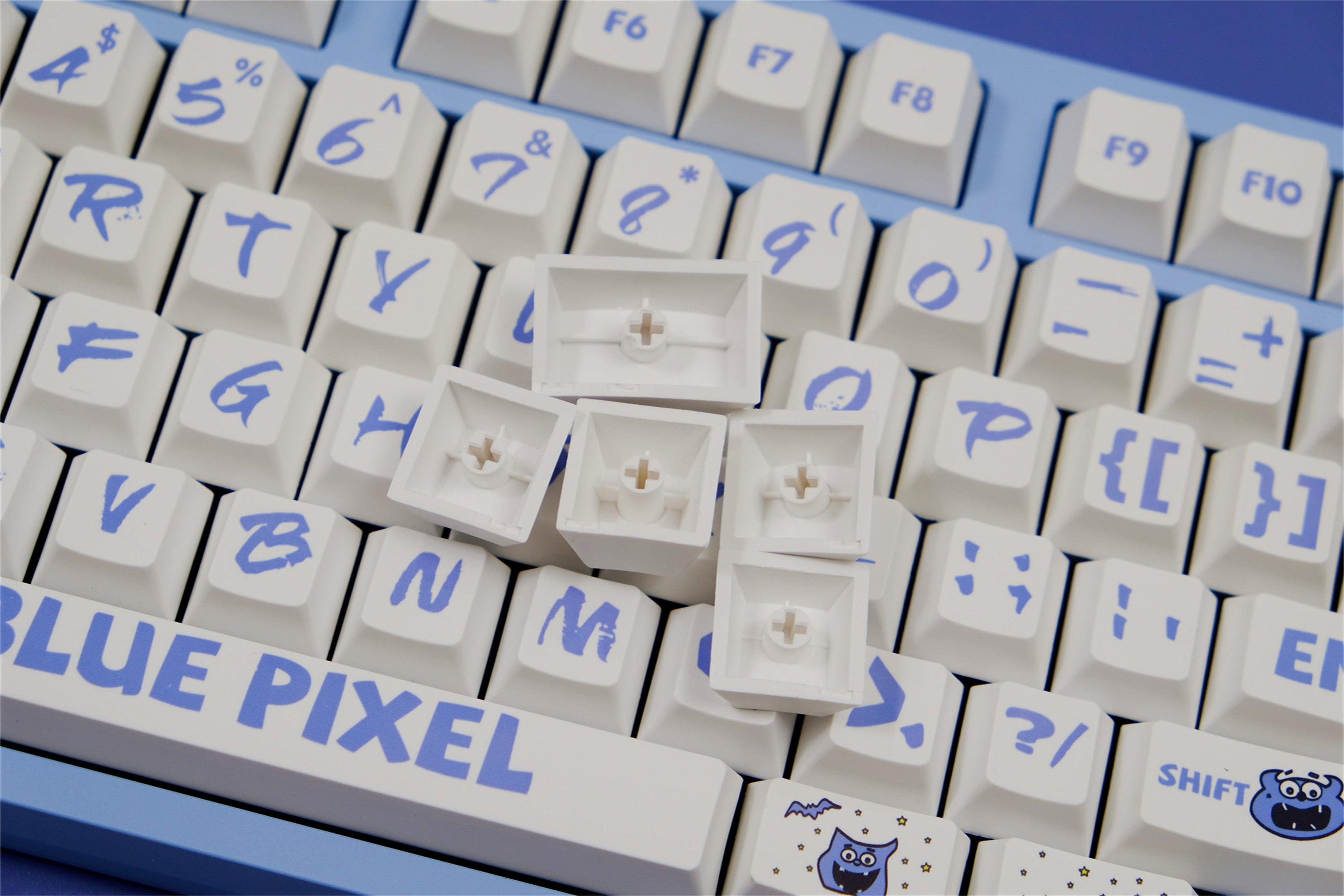 Blue Pixel Keycaps