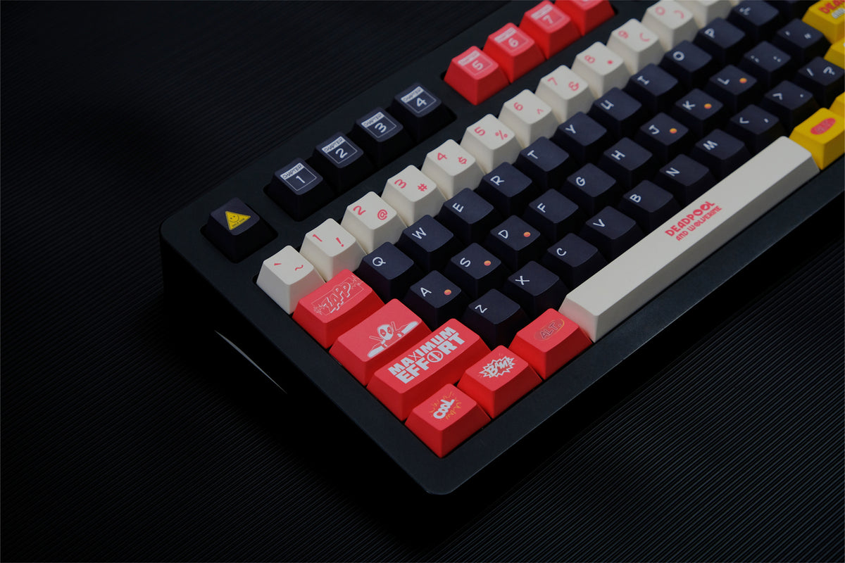 Deadpool Custom Keycaps Deadpool Wolverine Keycaps 151 Keys PBT Material Cherry Profile DYE-SUB ...