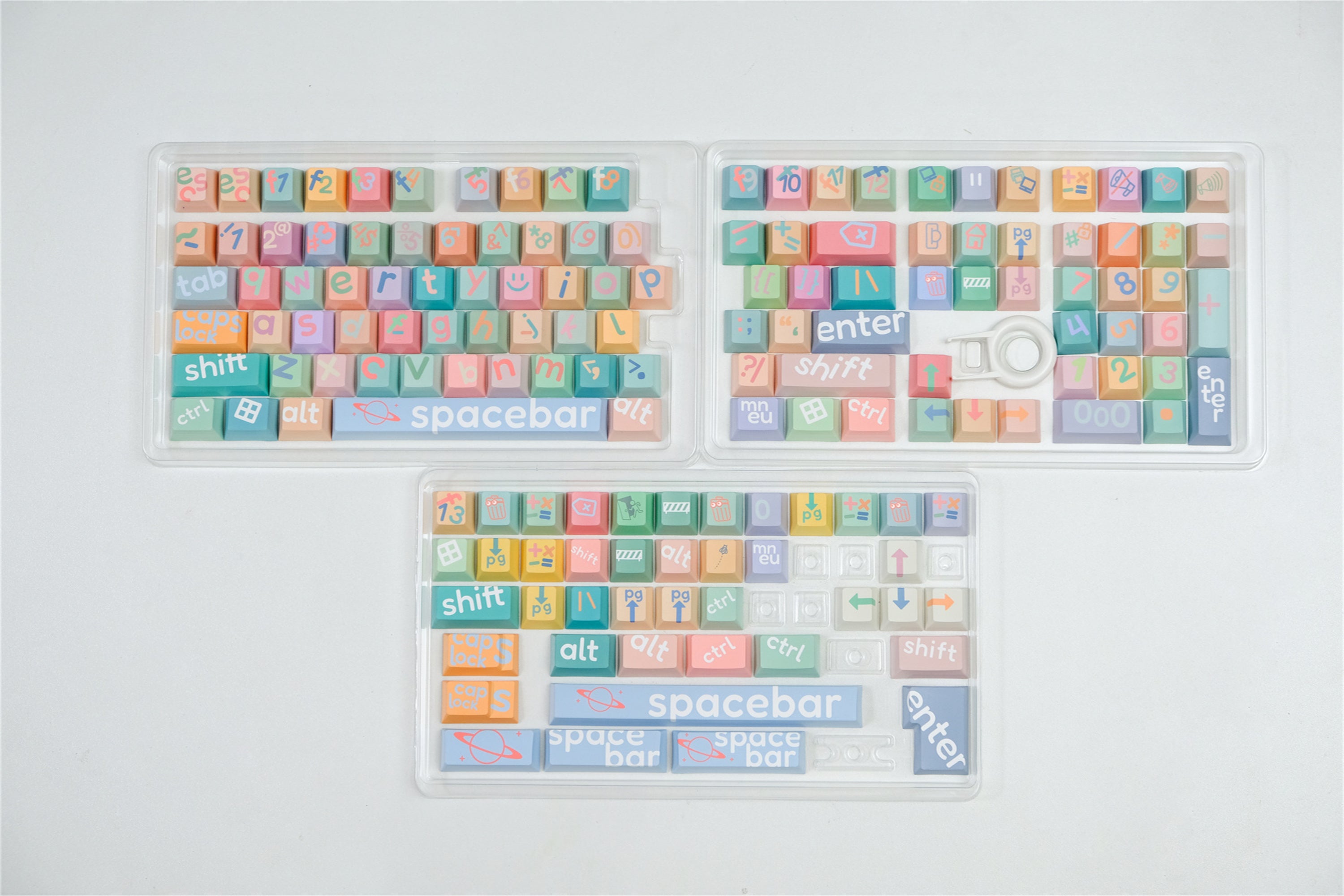 Large Pink Lettering Keycaps