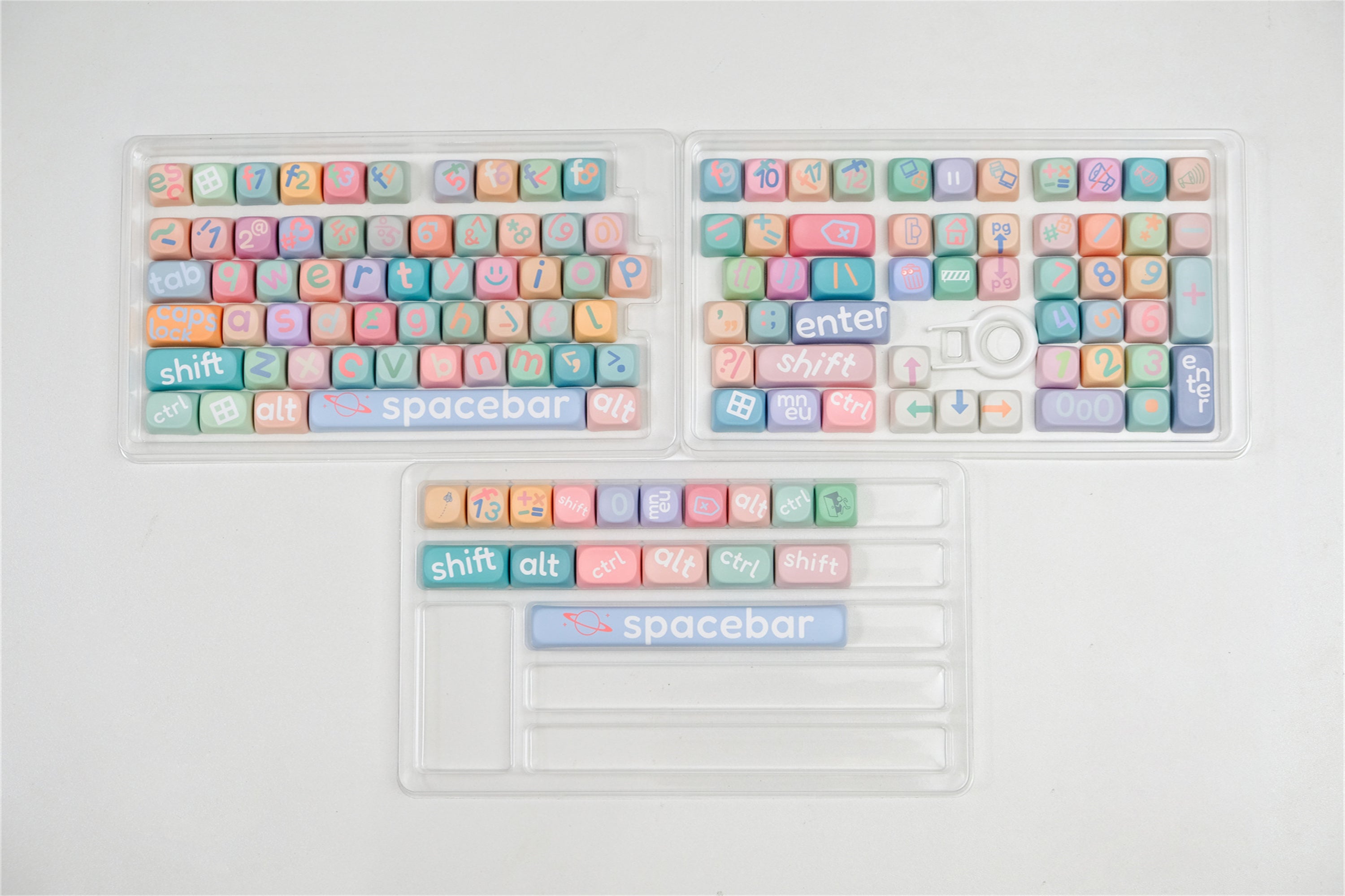 Large Pink Lettering Keycaps