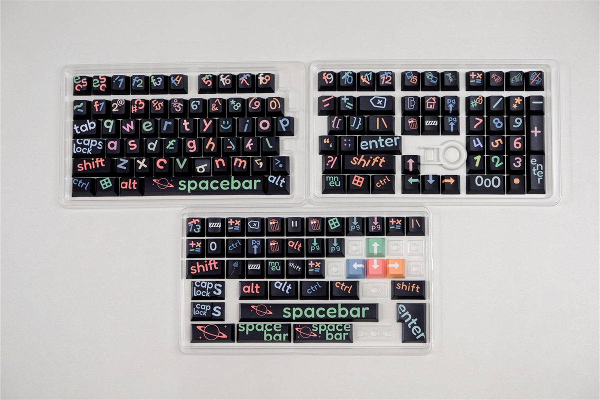 Receiving Keys Lettering Large Black Lettering Keycaps 151 Keys PBT Material Cherry Profile DYE ...