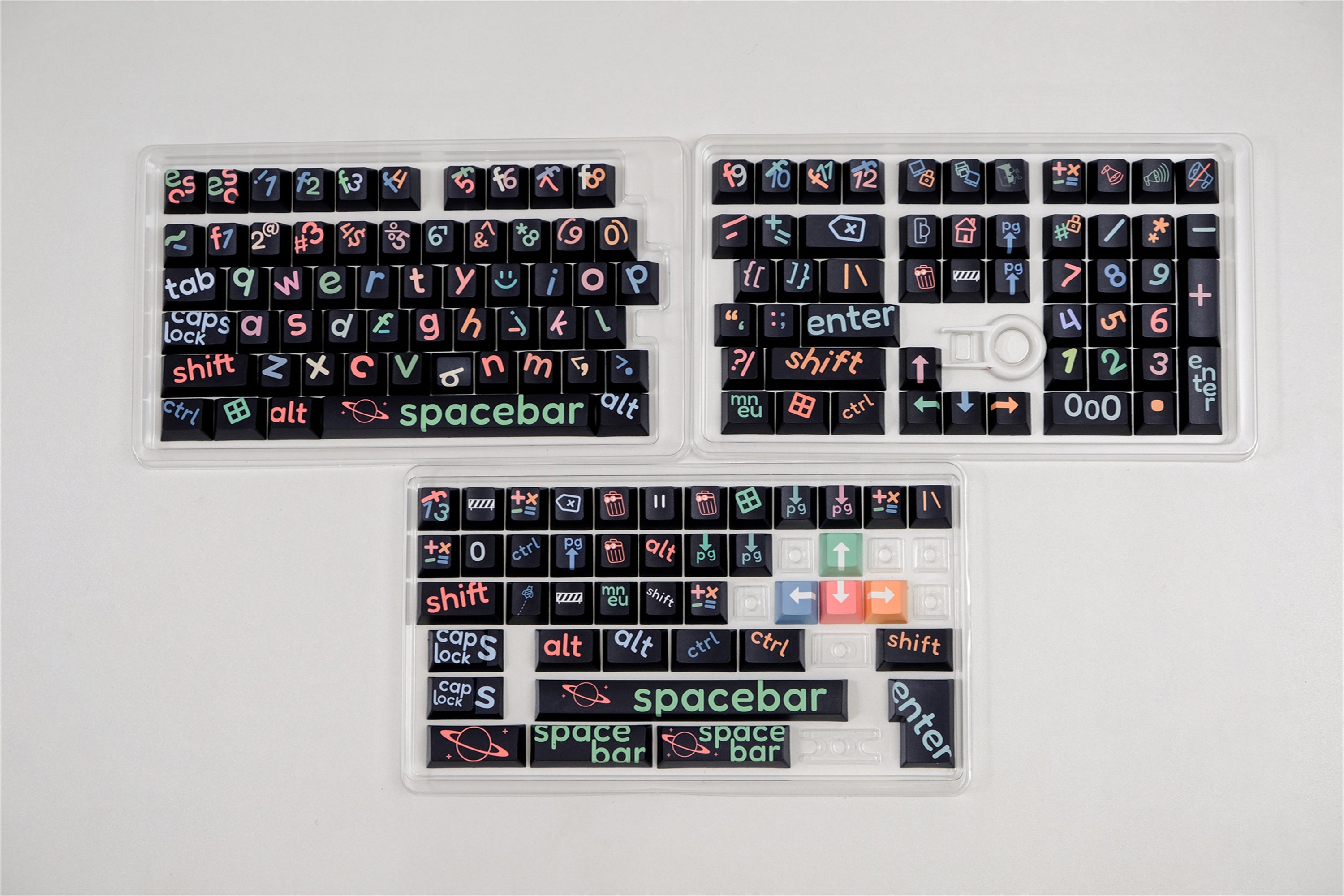 Large Black Lettering Keycaps