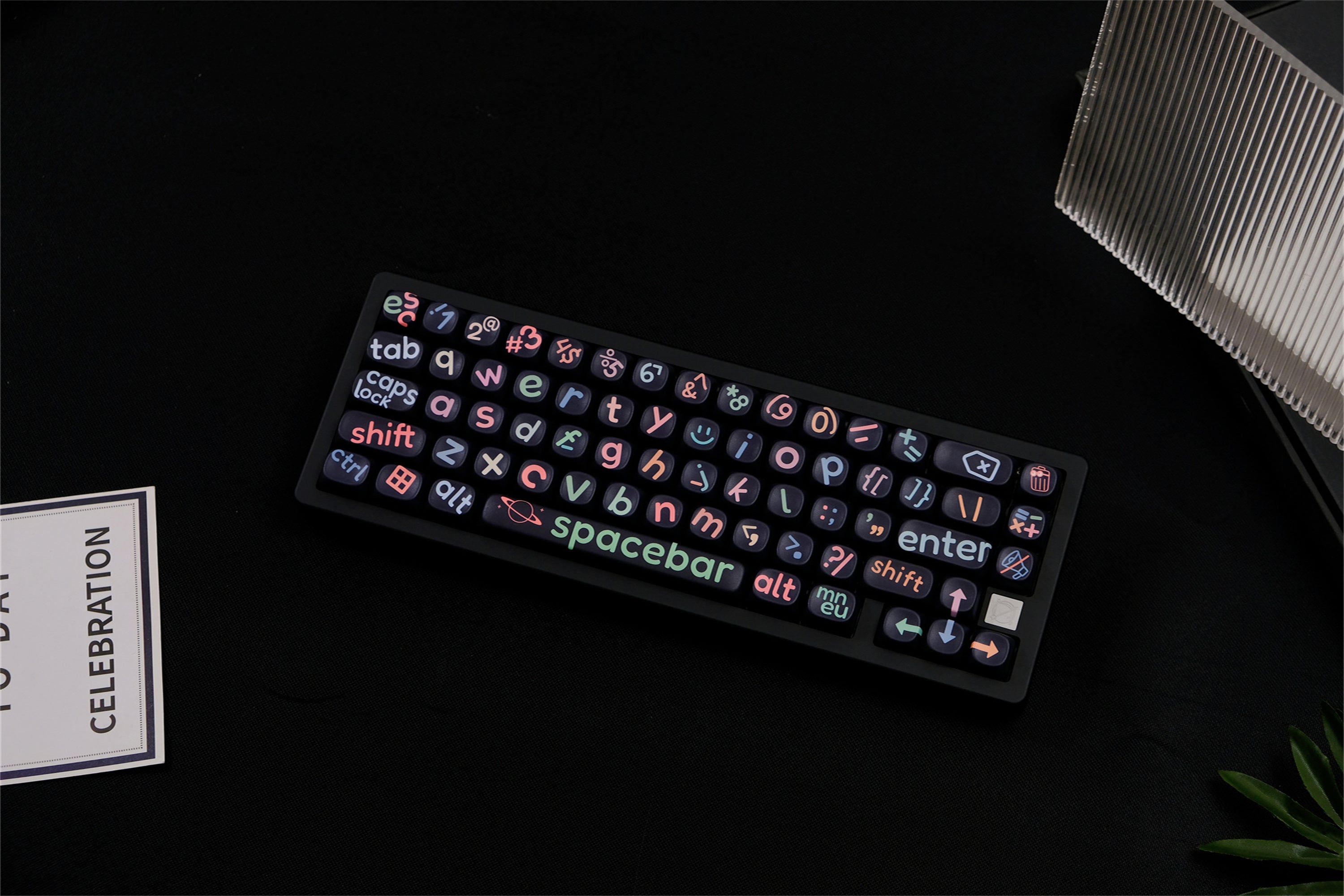 Large Black Lettering Keycaps