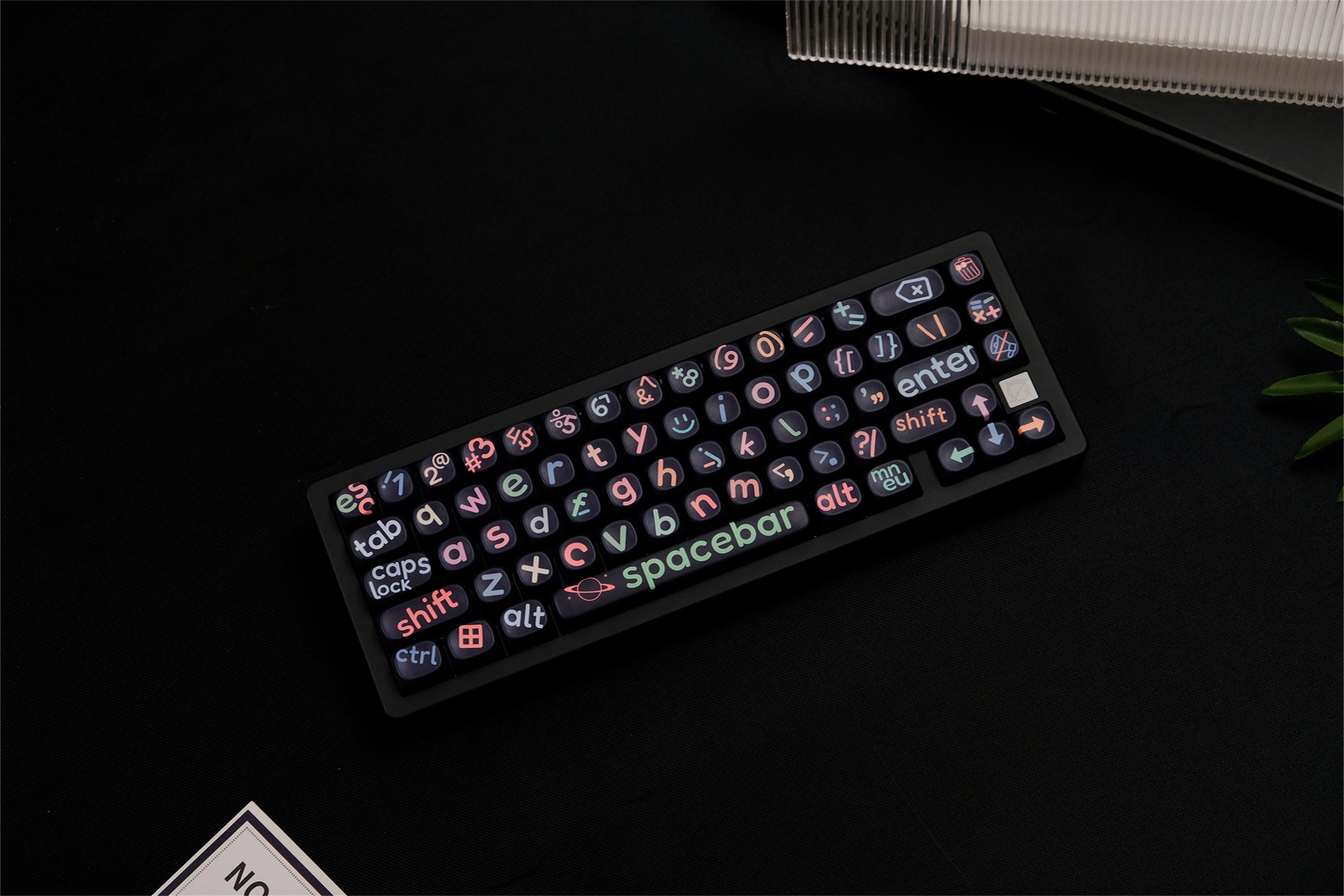 Large Black Lettering Keycaps