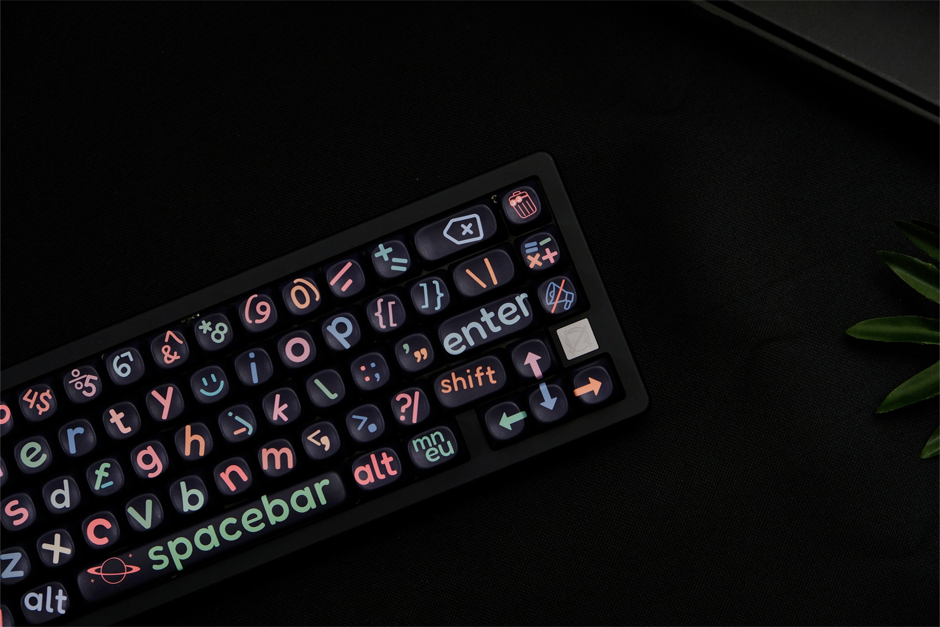 Large Black Lettering Keycaps