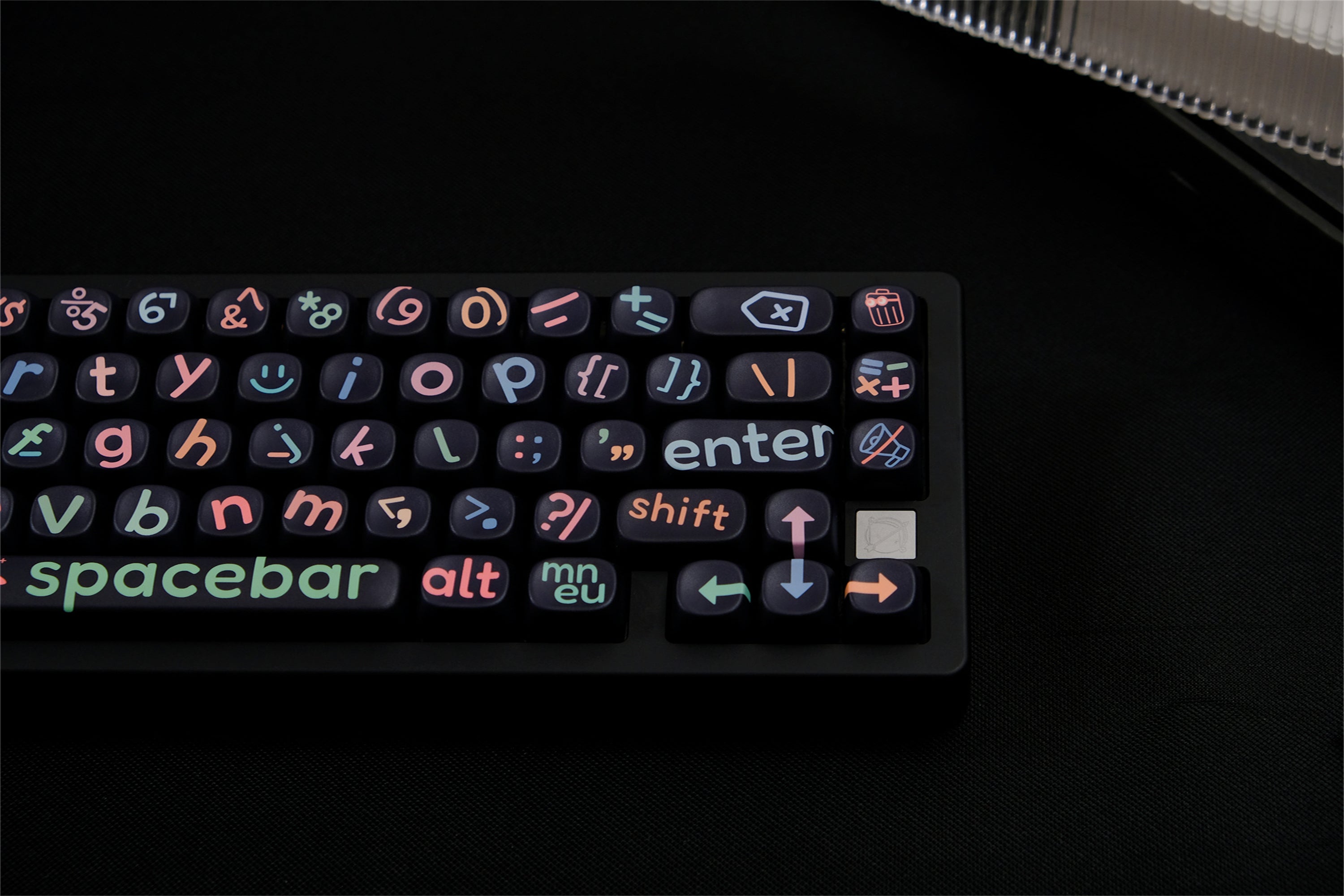 Large Black Lettering Keycaps