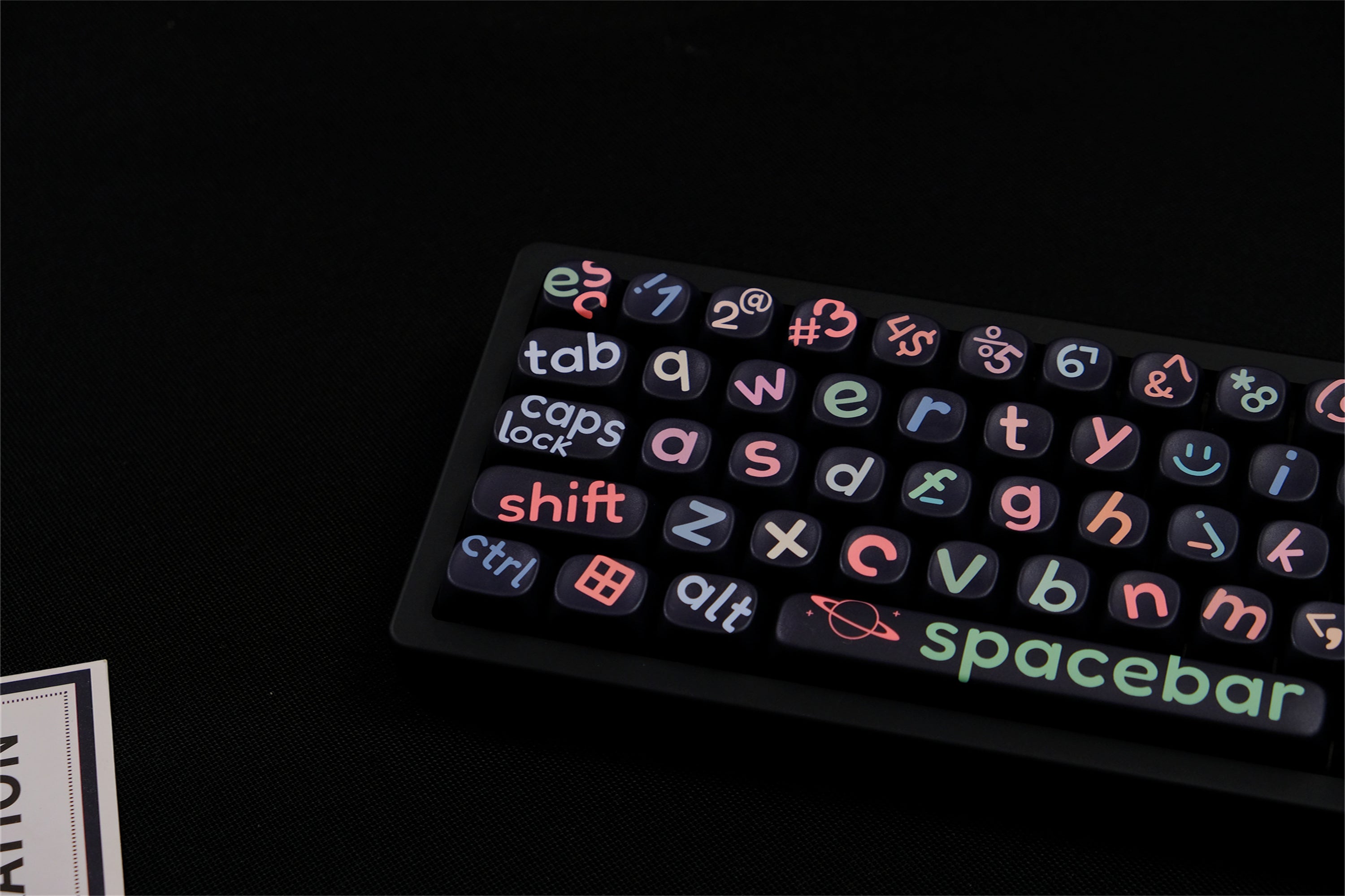 Large Black Lettering Keycaps