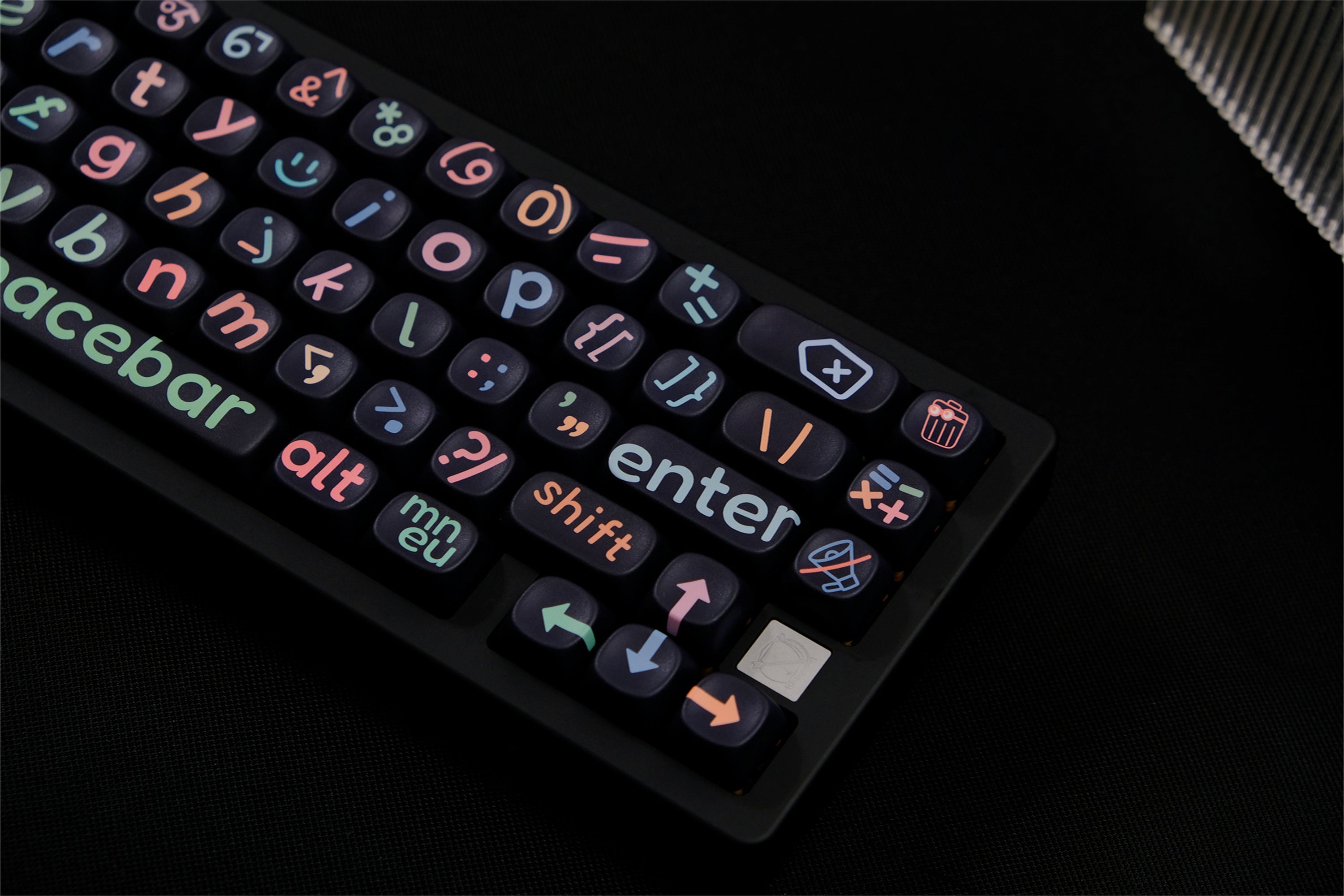 Large Black Lettering Keycaps