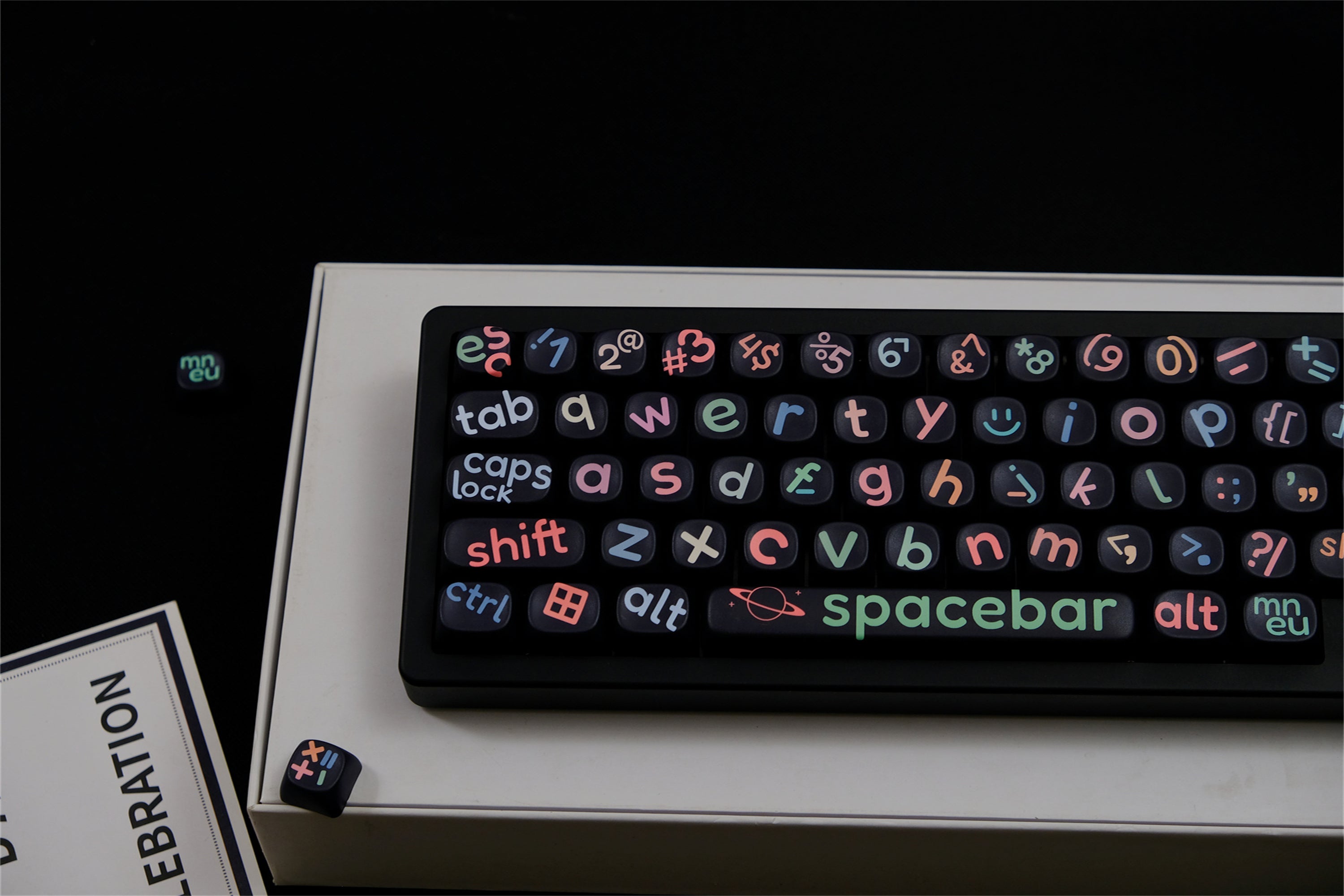 Large Black Lettering Keycaps