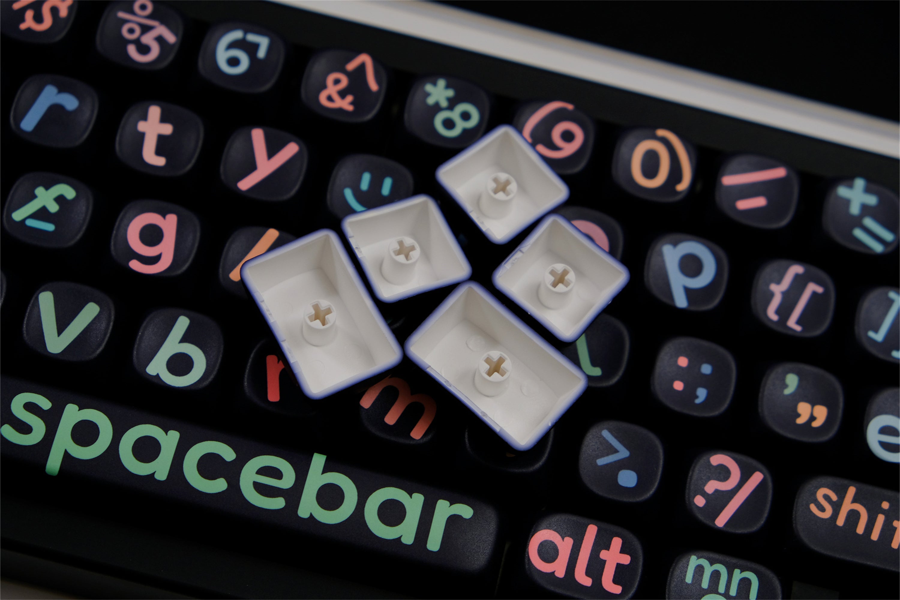 Large Black Lettering Keycaps