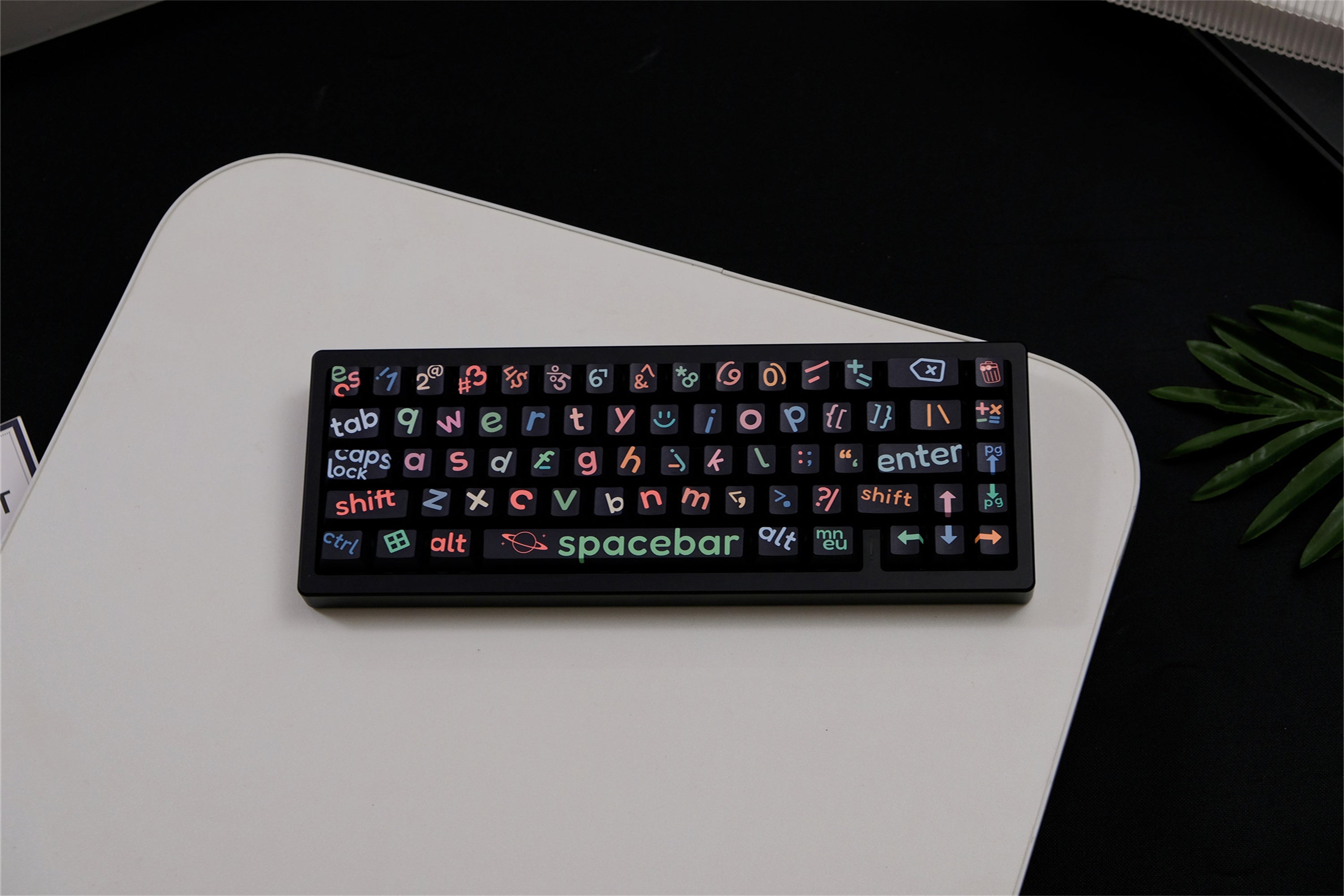 Large Black Lettering Keycaps
