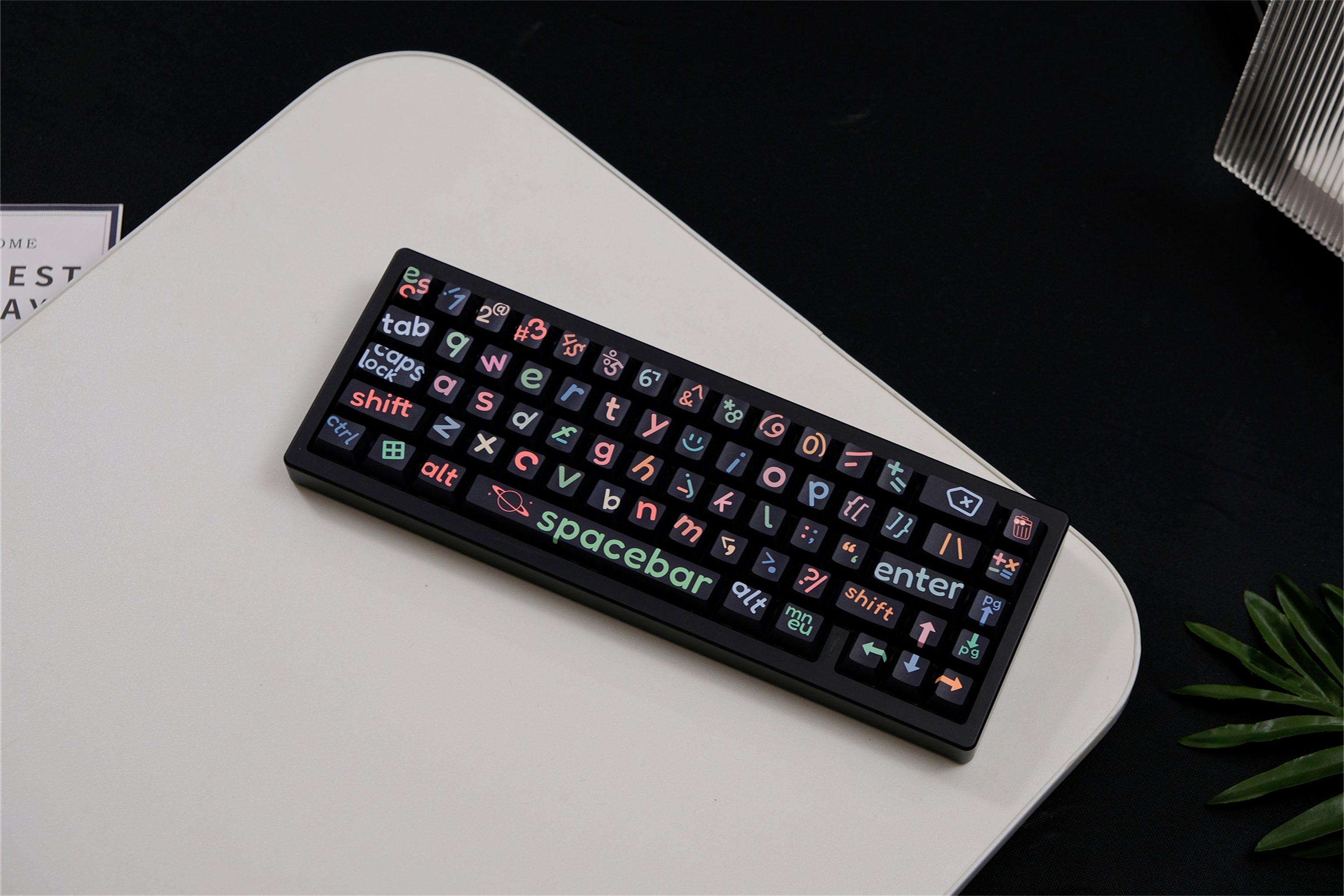 Large Black Lettering Keycaps