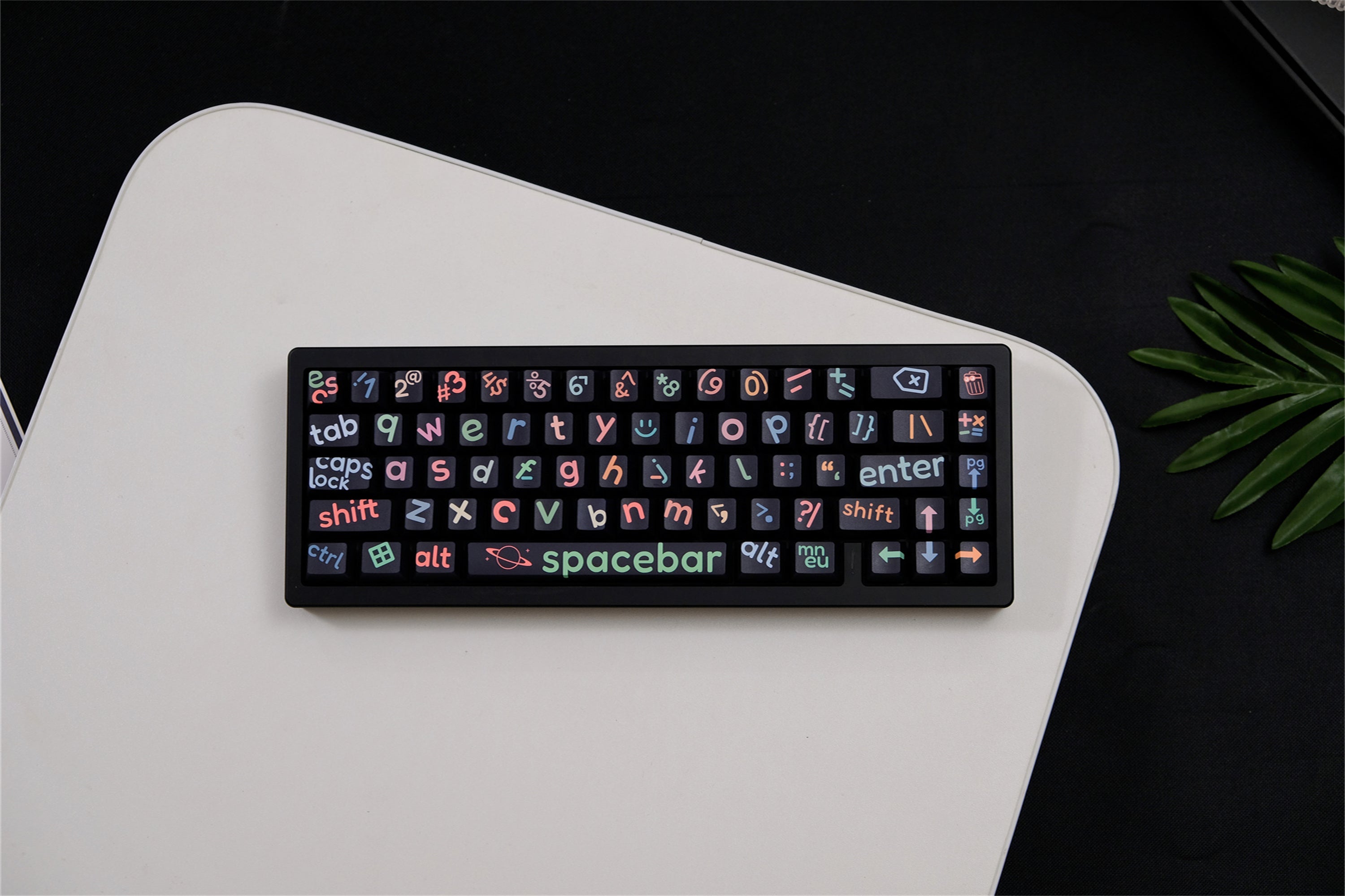Large Black Lettering Keycaps