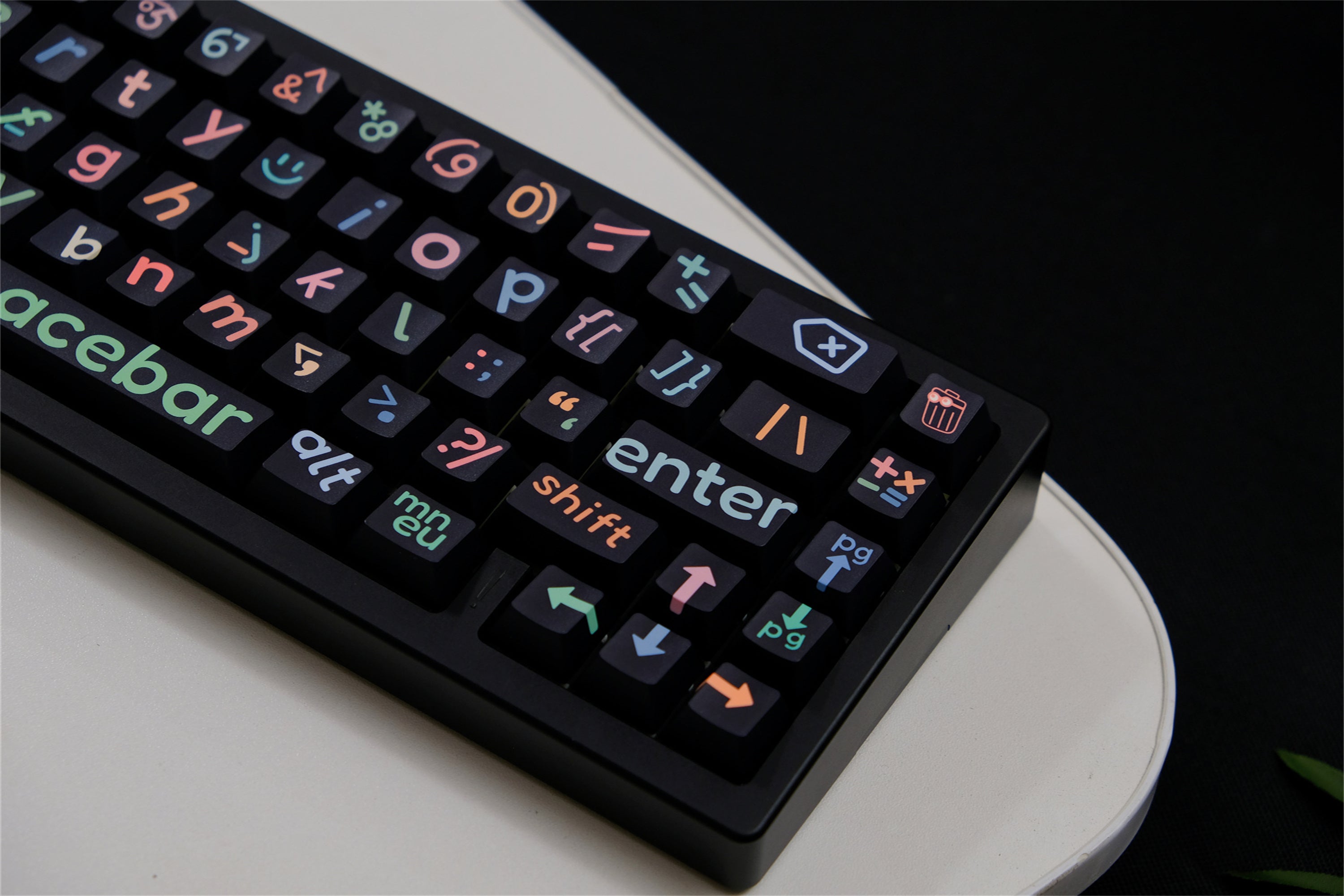 Large Black Lettering Keycaps