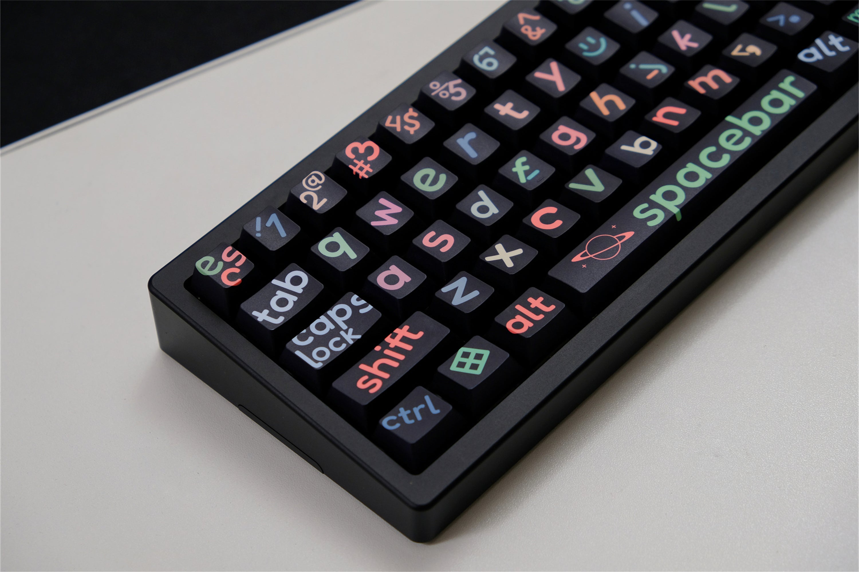 Large Black Lettering Keycaps