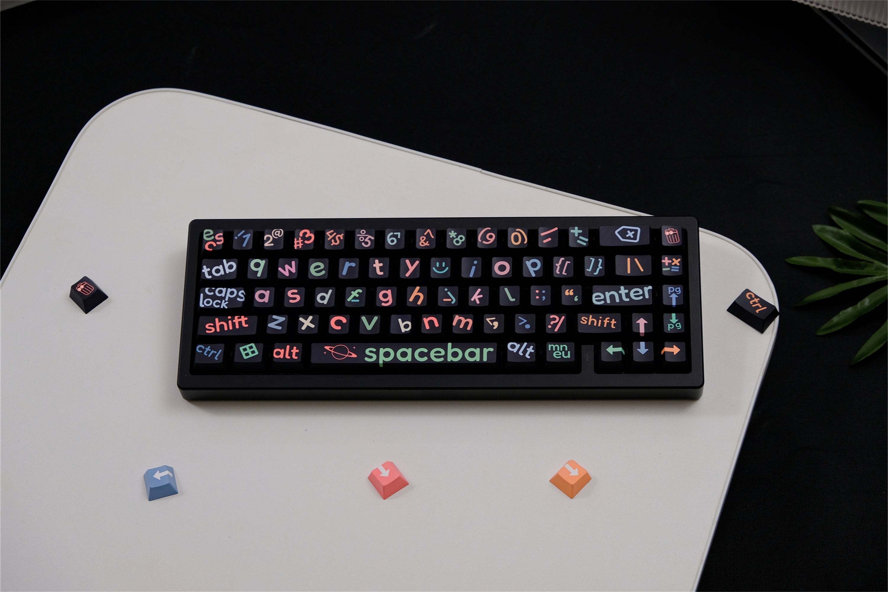 Large Black Lettering Keycaps