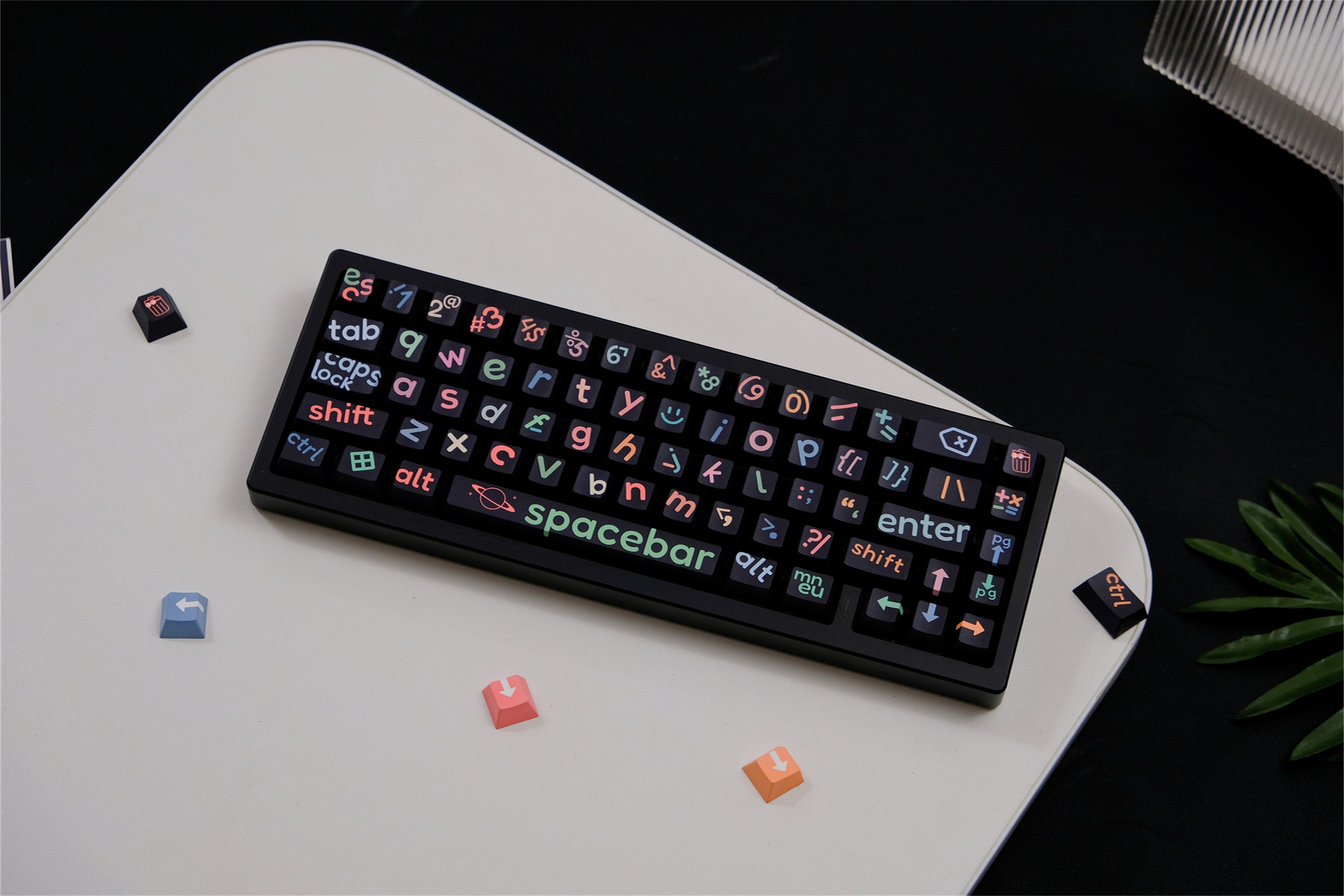 Large Black Lettering Keycaps