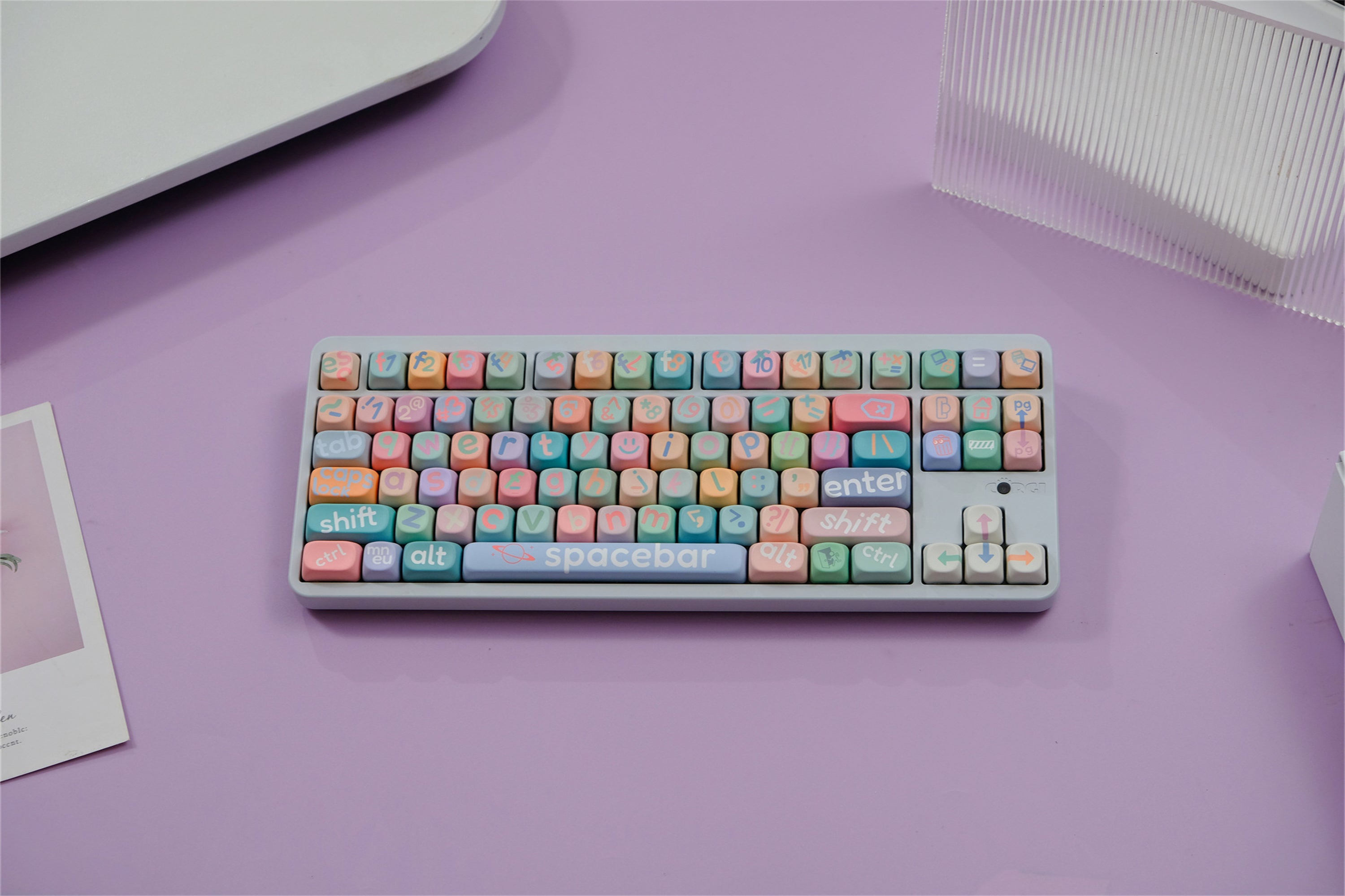 Large Pink Lettering Keycaps
