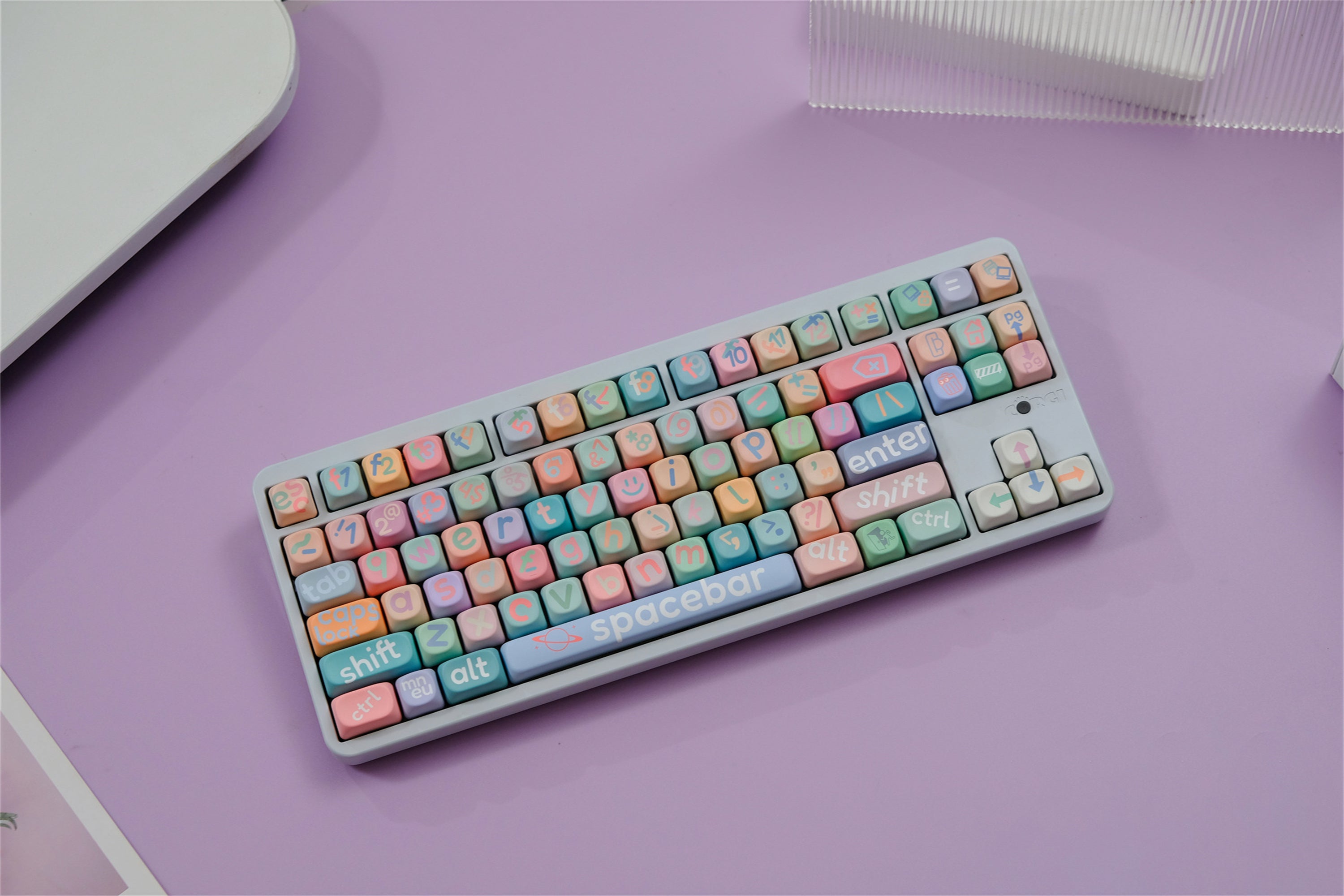 Large Pink Lettering Keycaps