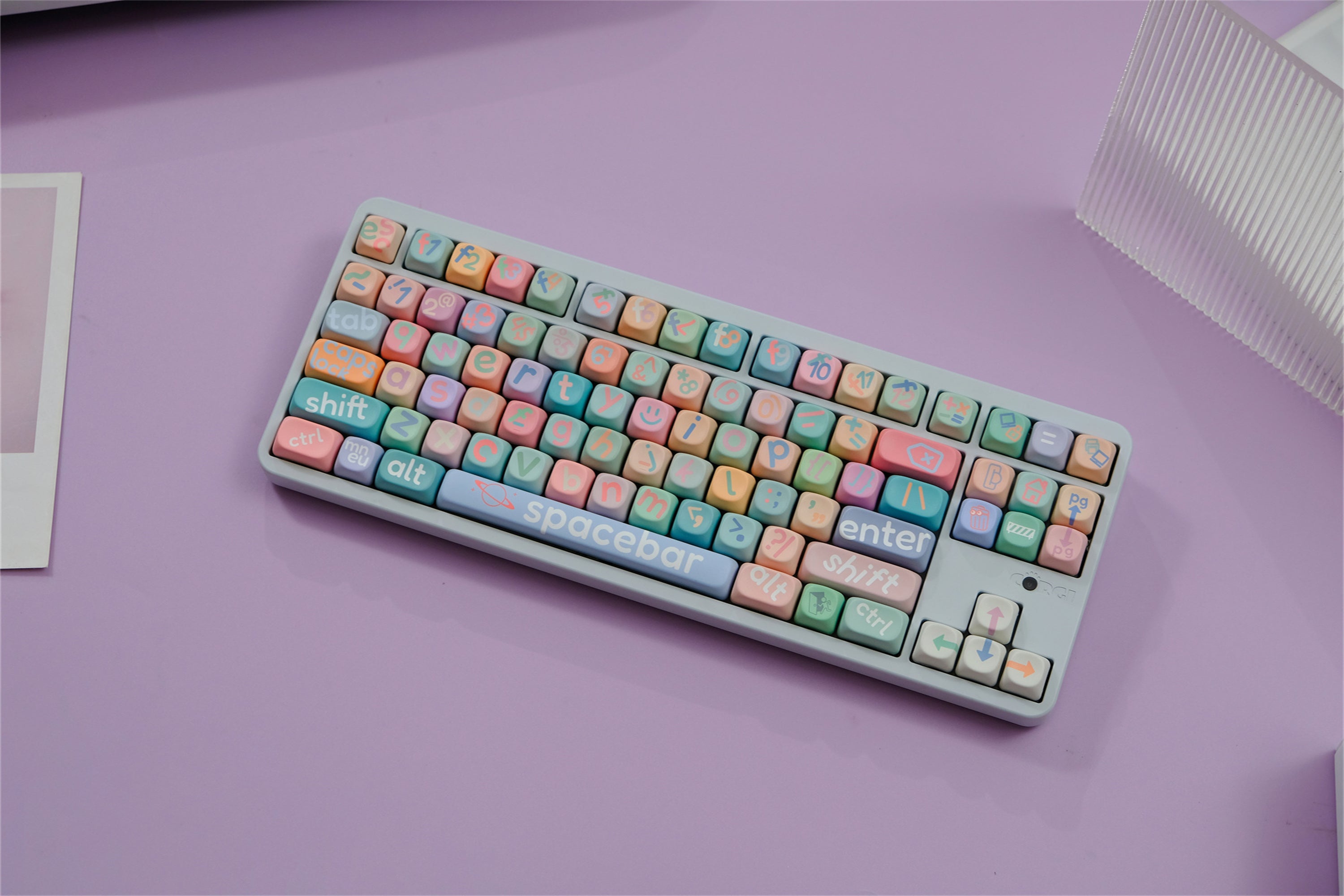 Large Pink Lettering Keycaps