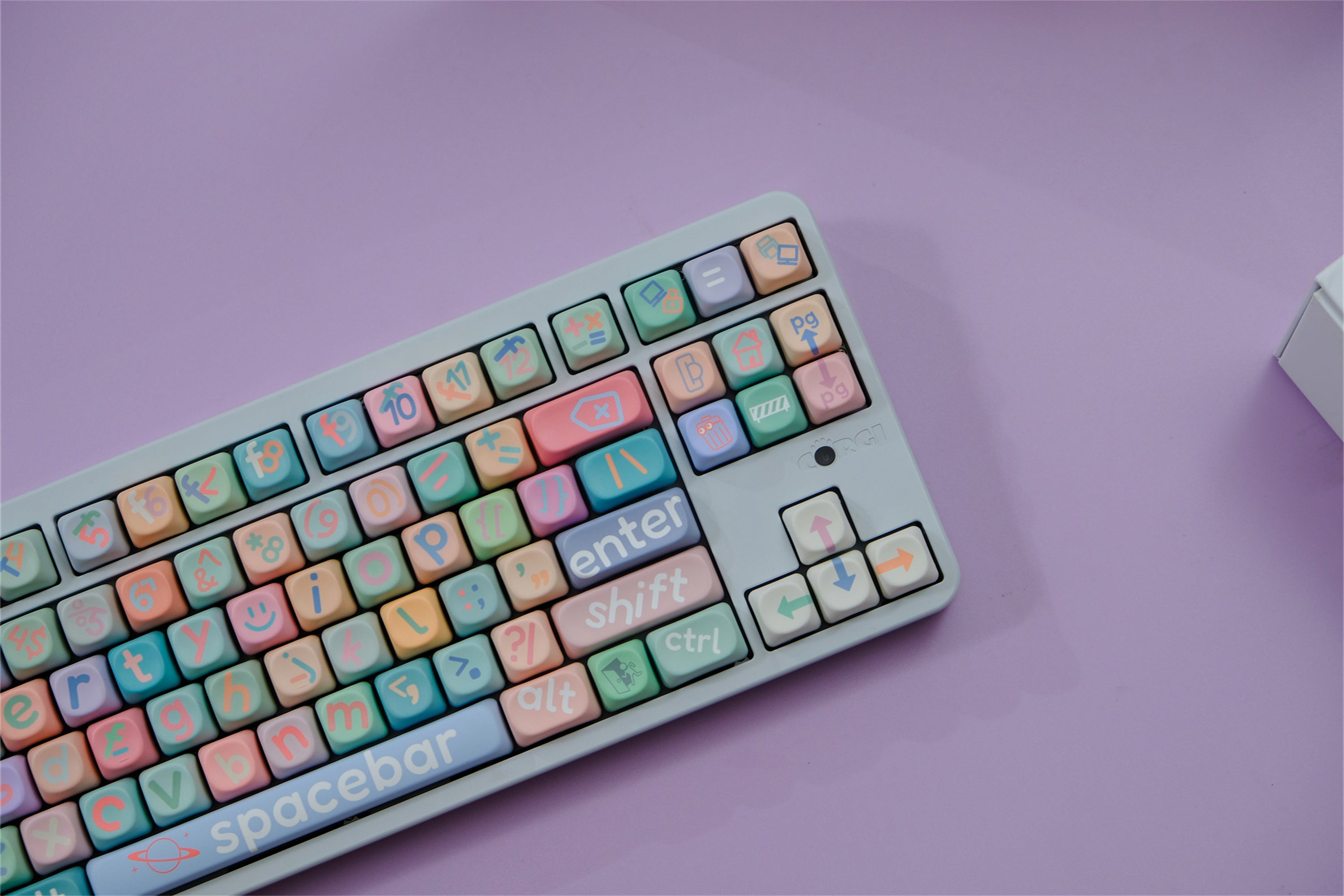 Large Pink Lettering Keycaps