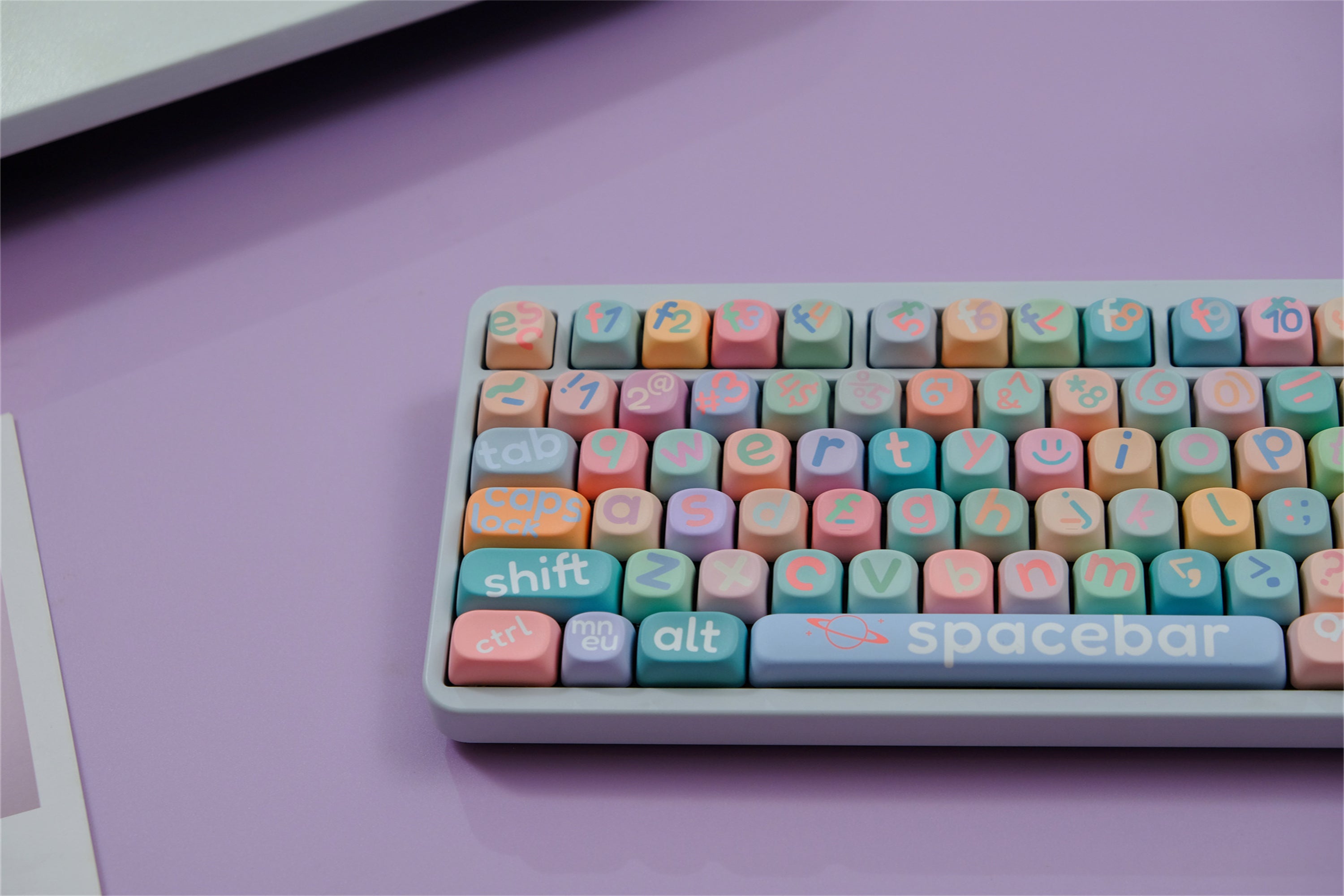Large Pink Lettering Keycaps