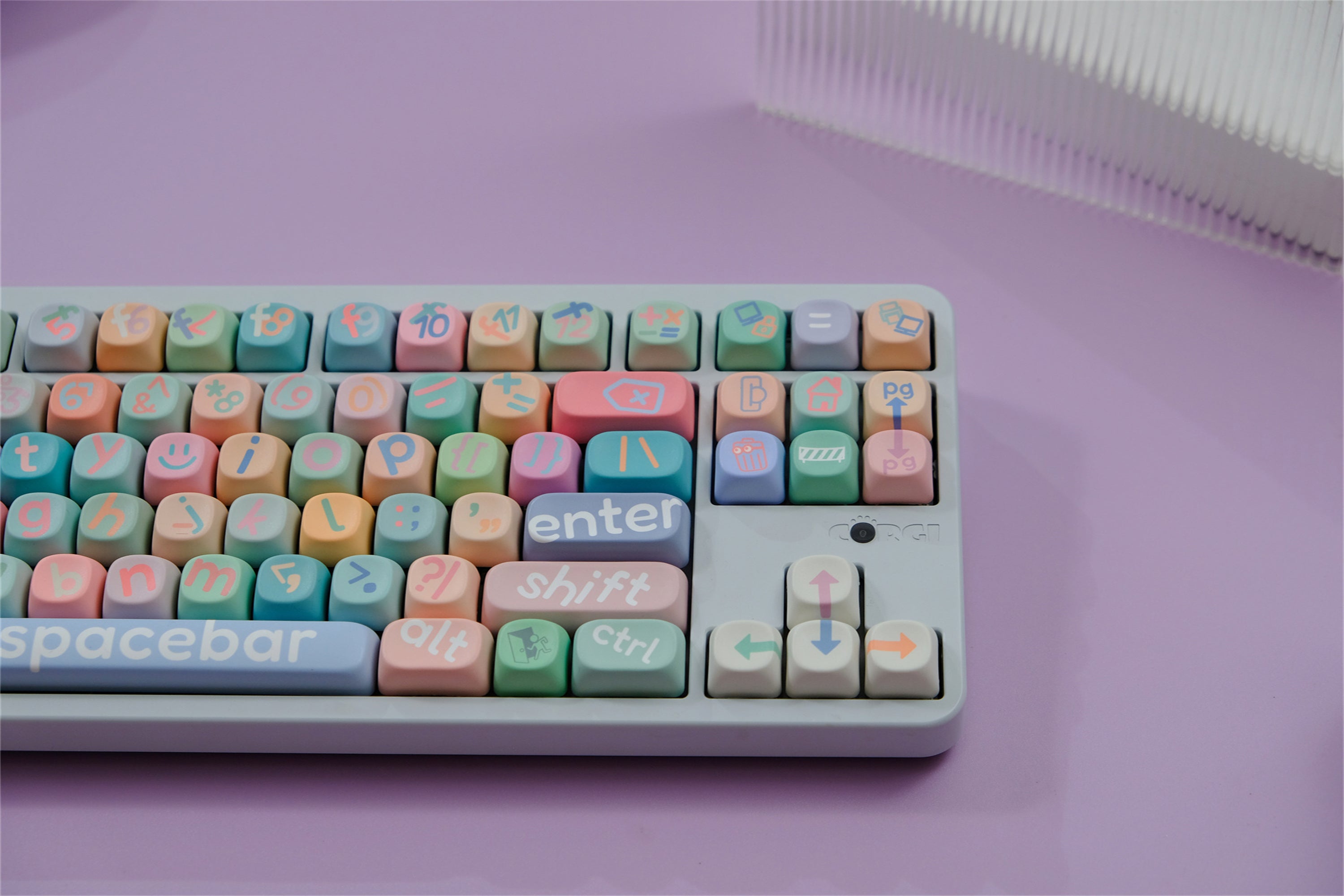 Large Pink Lettering Keycaps