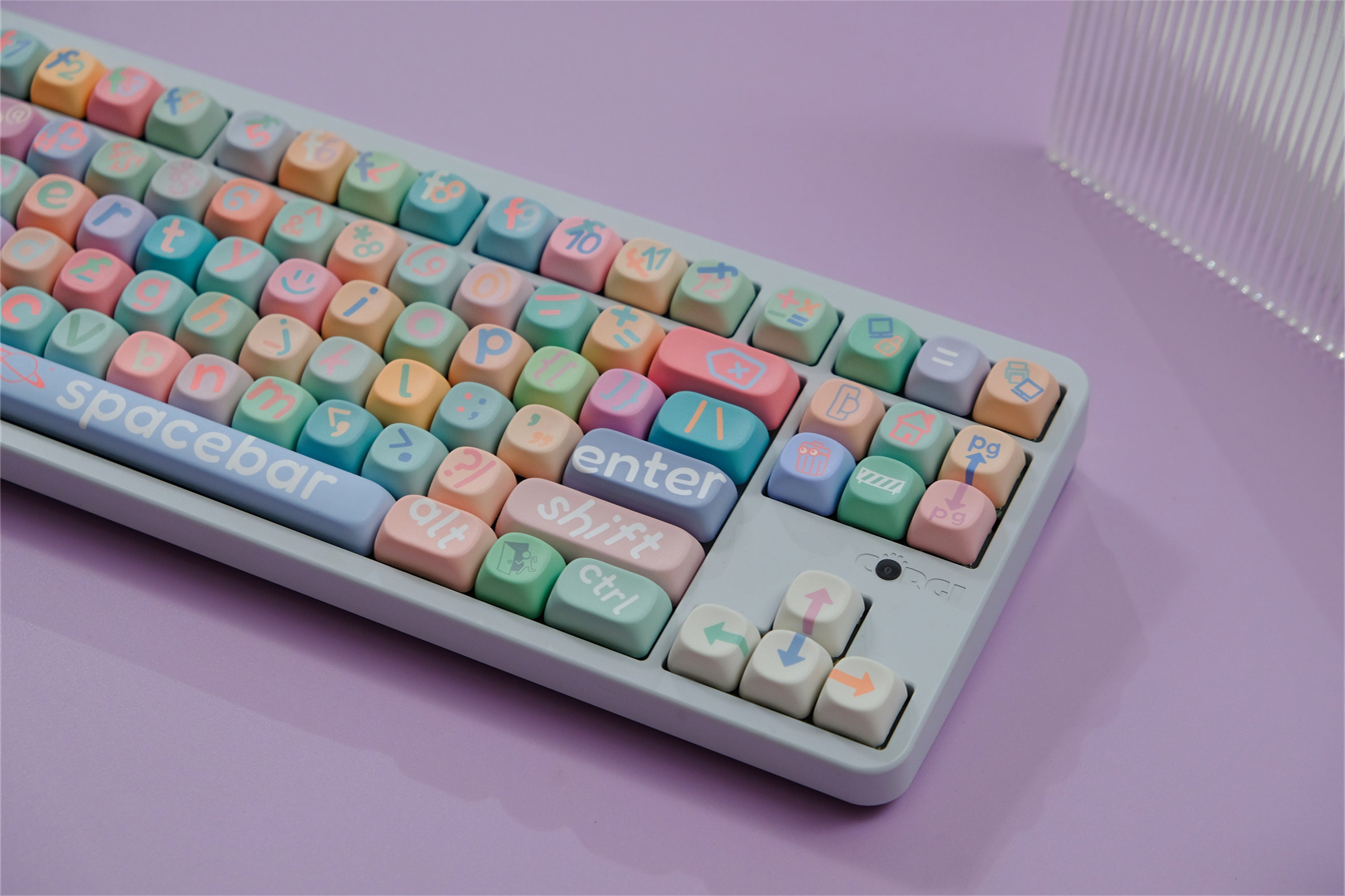 Large Pink Lettering Keycaps
