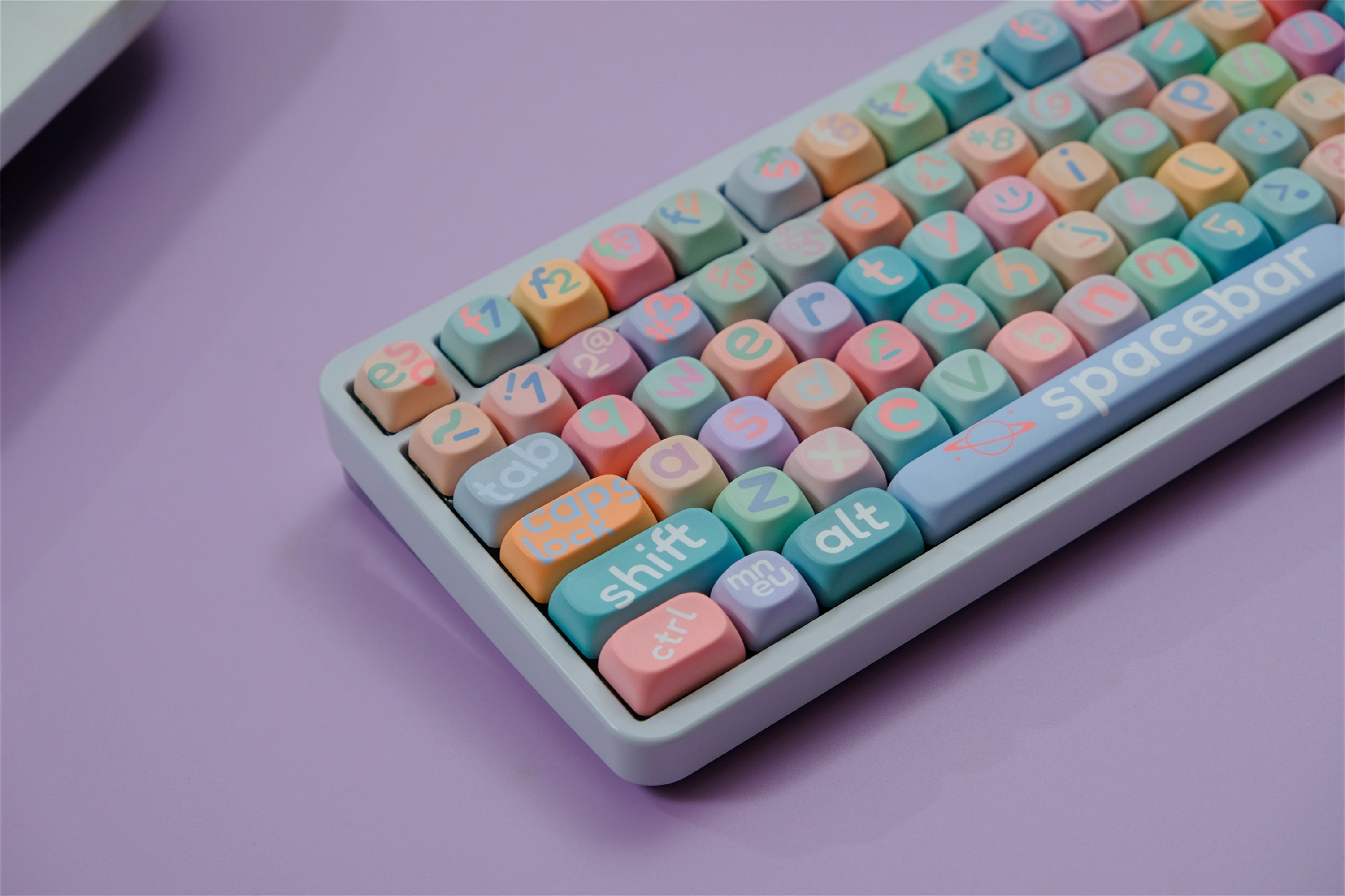 Large Pink Lettering Keycaps