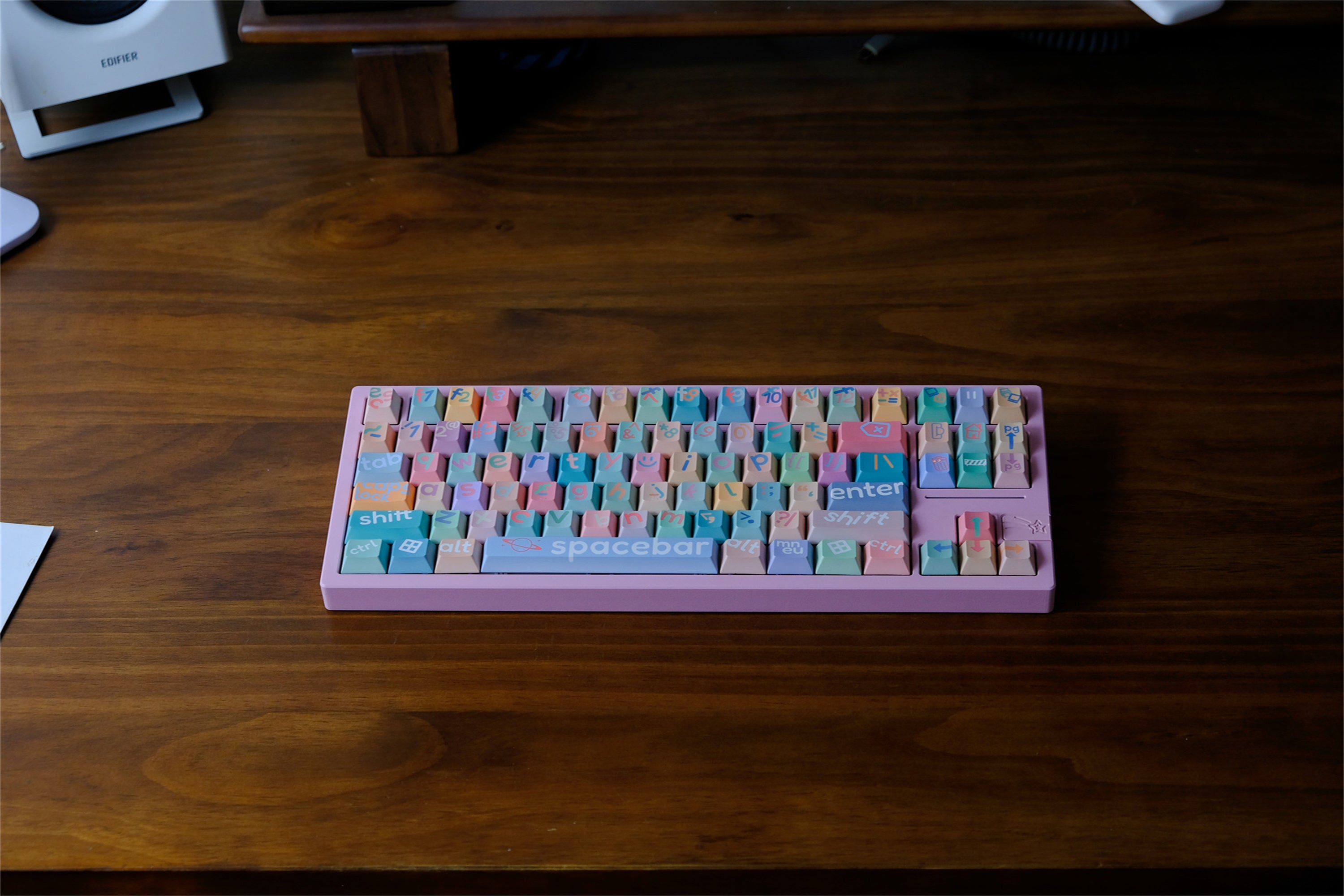 Large Pink Lettering Keycaps