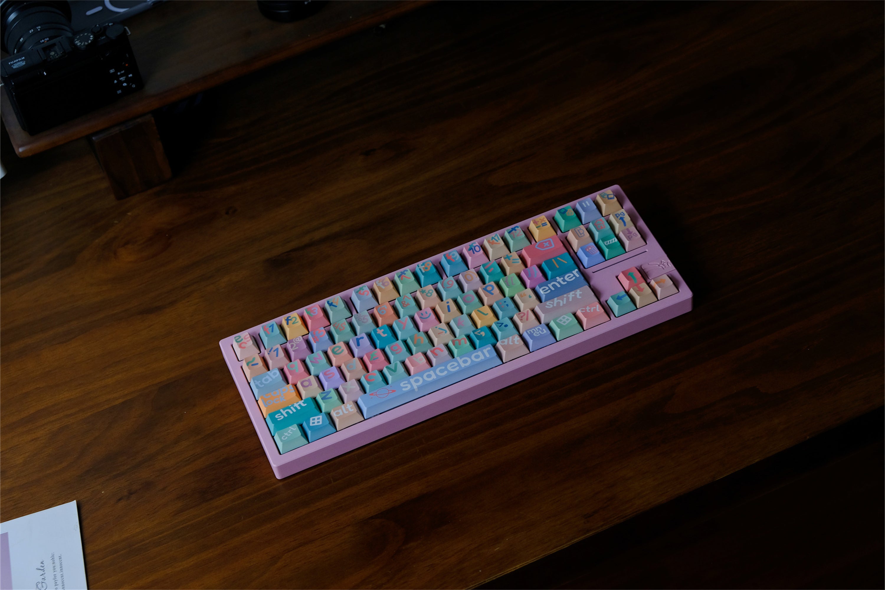 Large Pink Lettering Keycaps