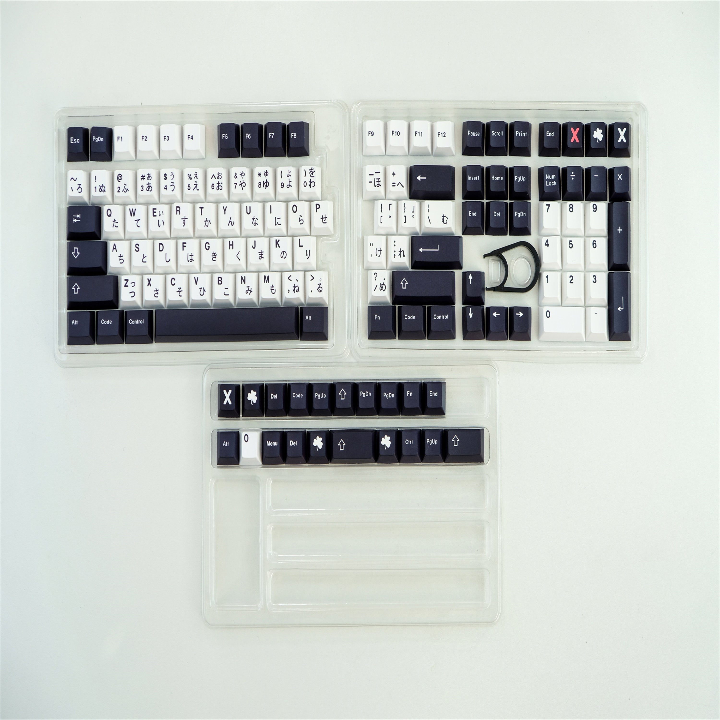 WOB Black White keycaps