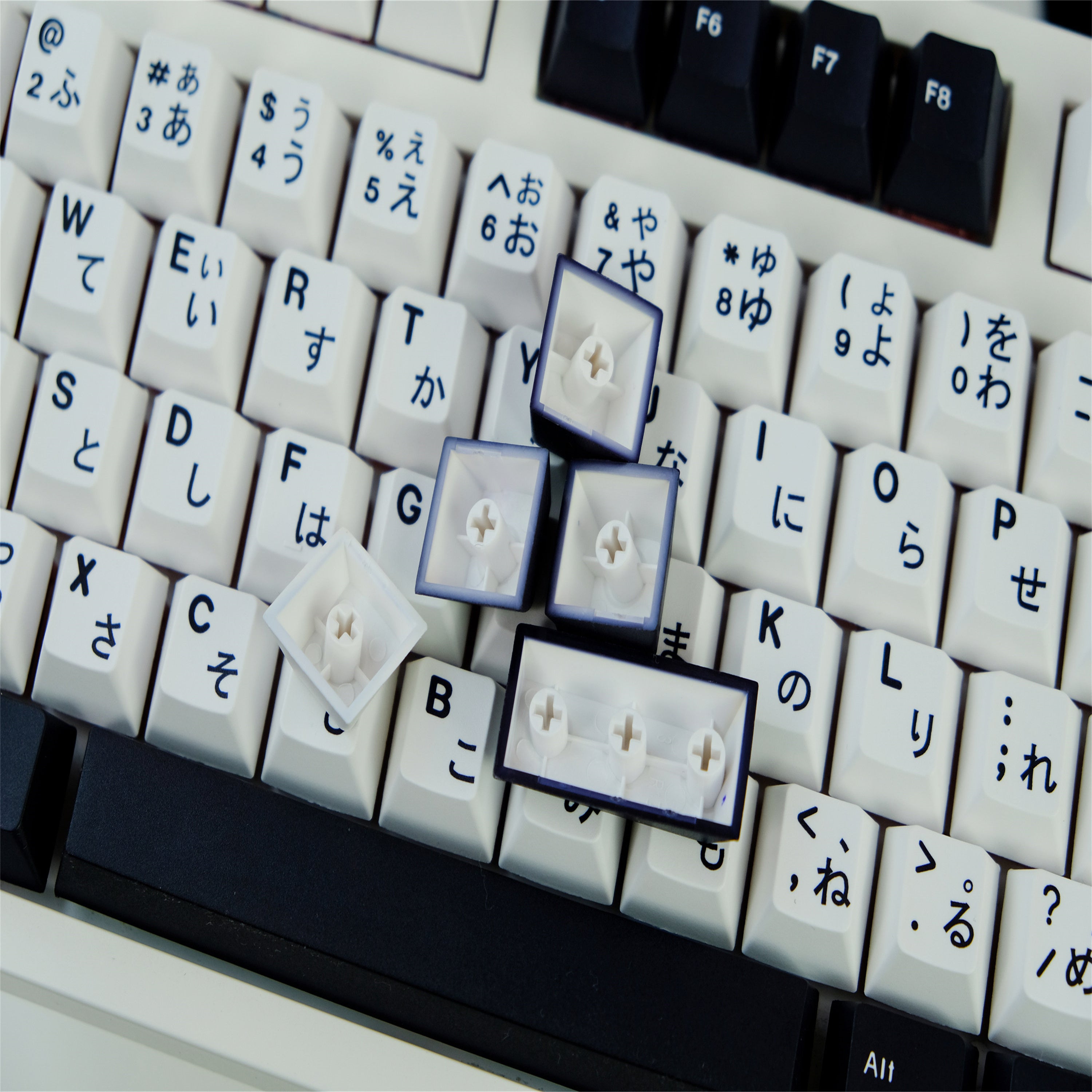 WOB Black White keycaps